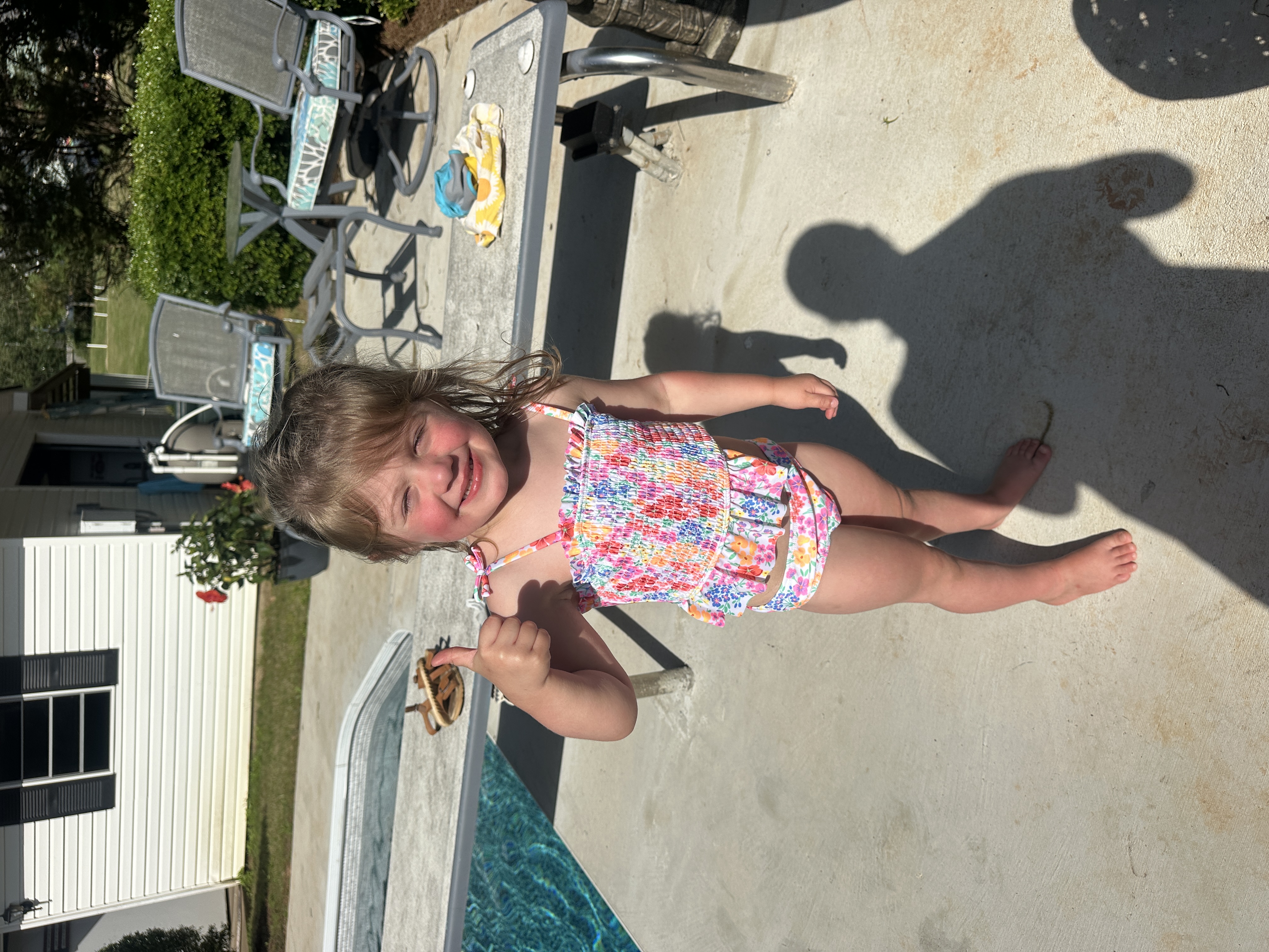 Student enjoying pool time