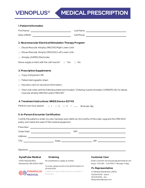 VEINOPLUS Prescription Form
