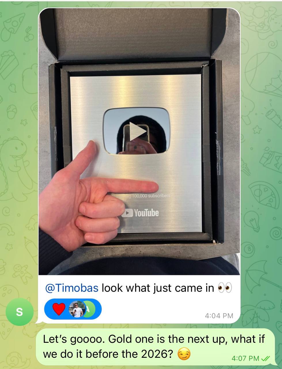 Silver Play Button unboxed