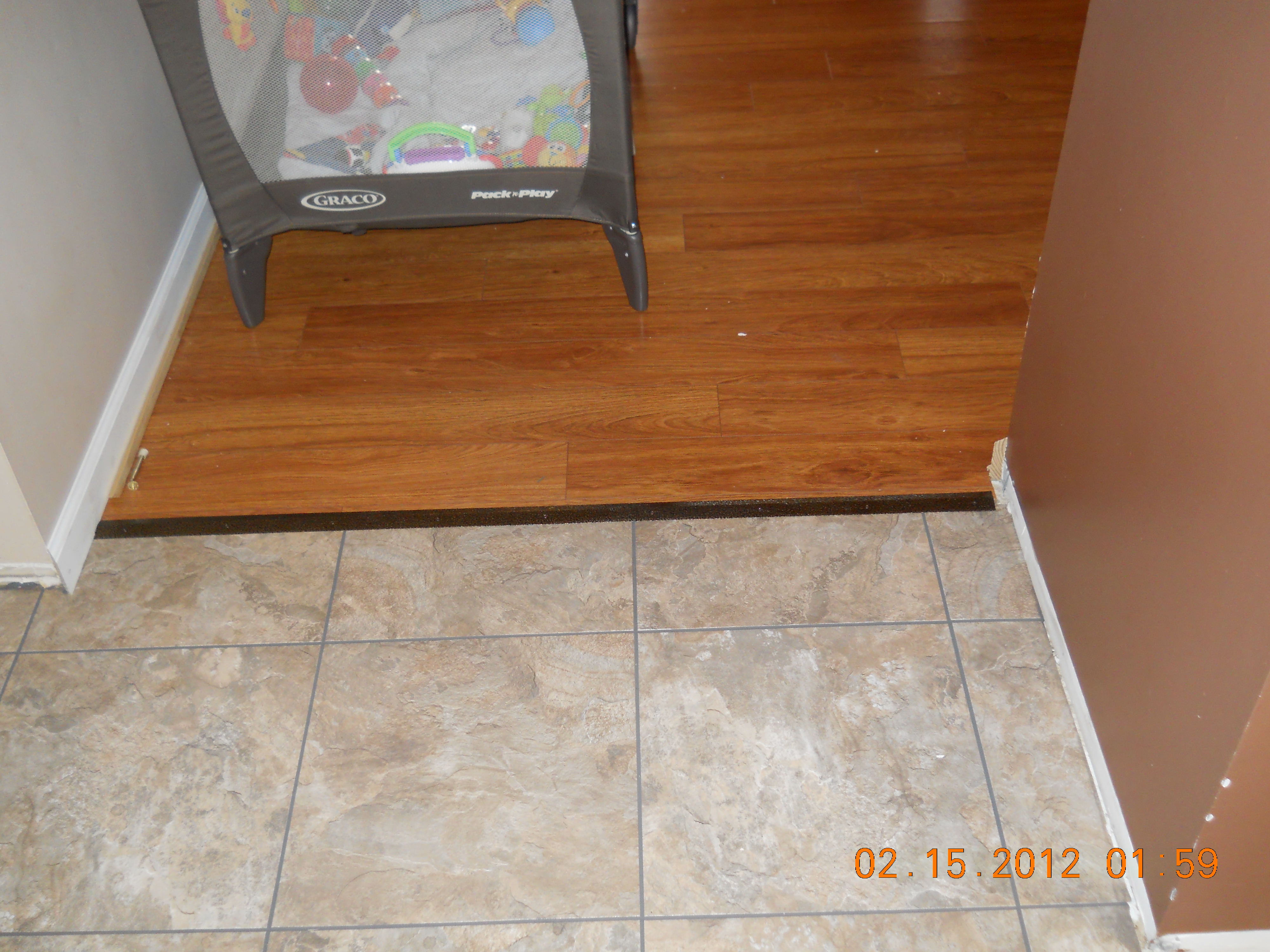 Barner luxury vinyl plank installation