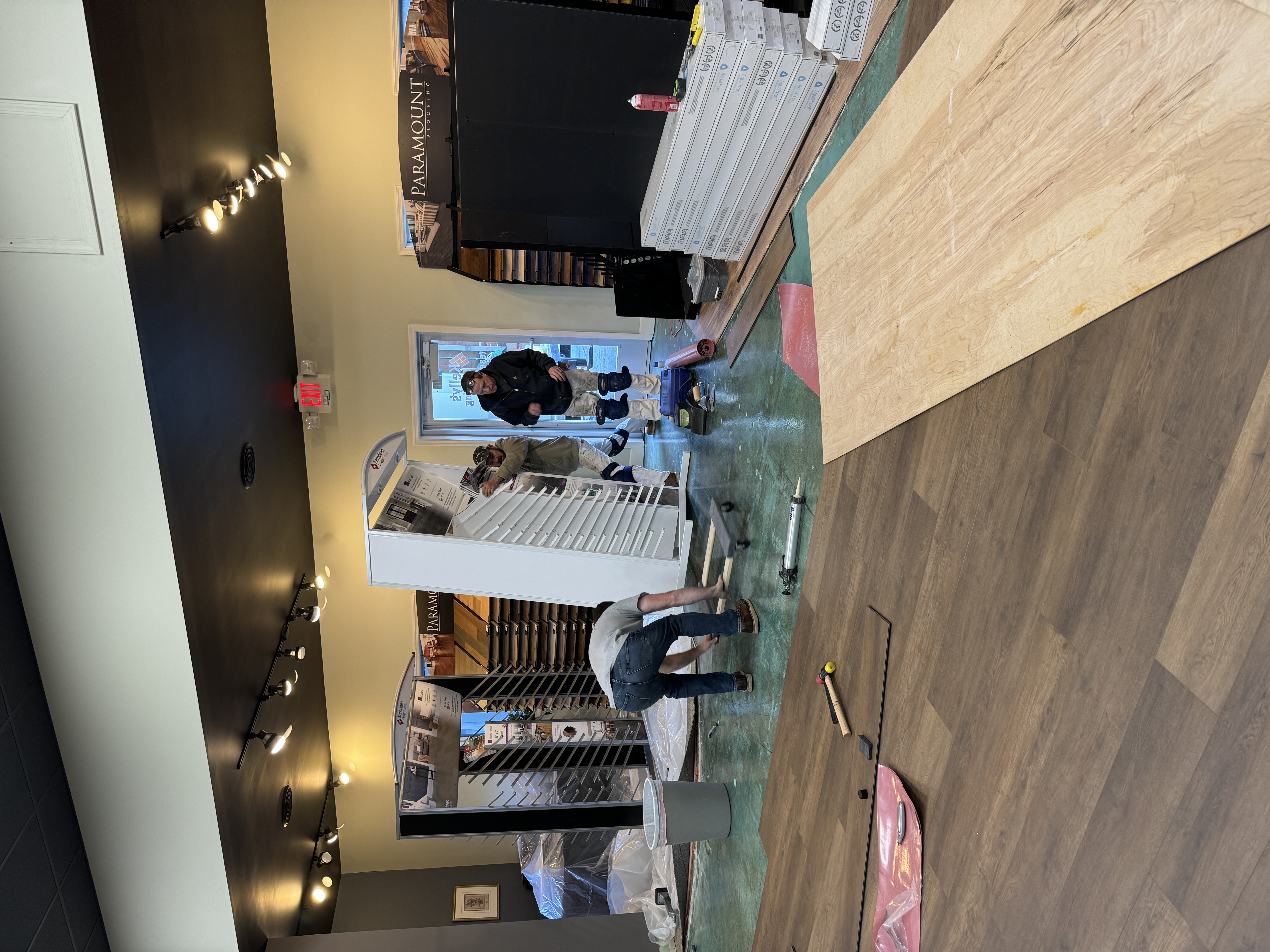 Showroom flooring samples