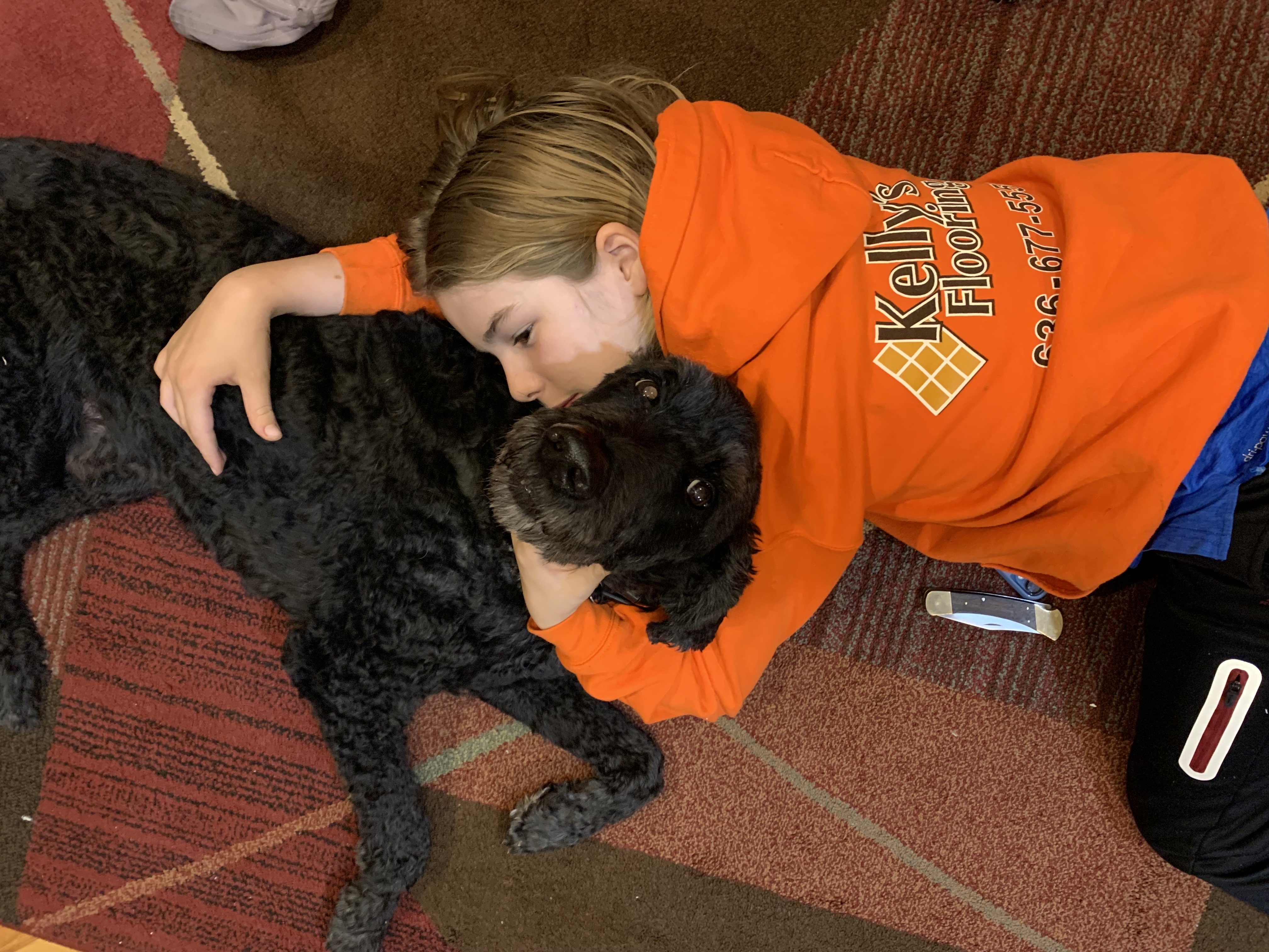 Noodles relaxing at the showroom