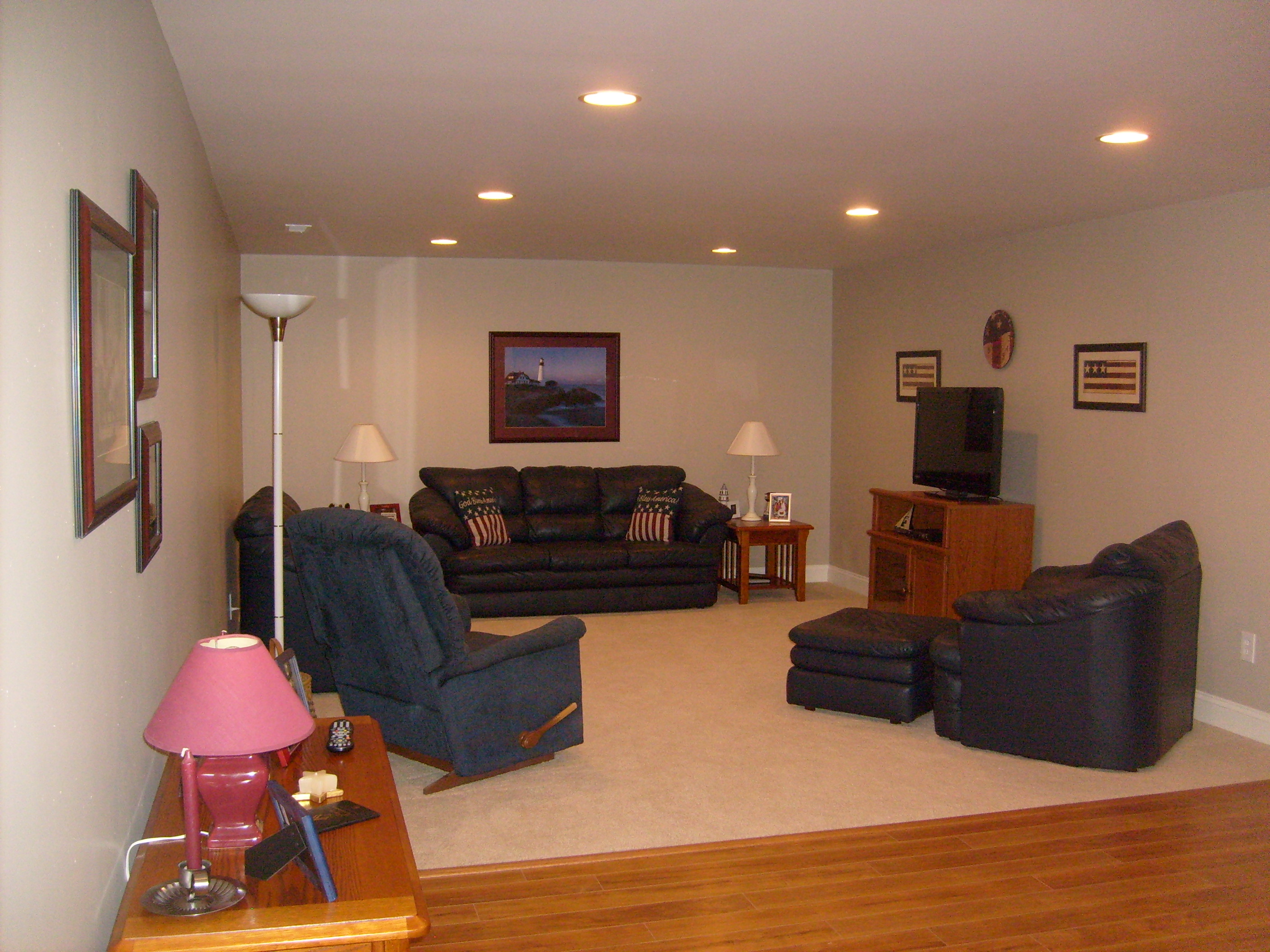 Carpet installation in living room