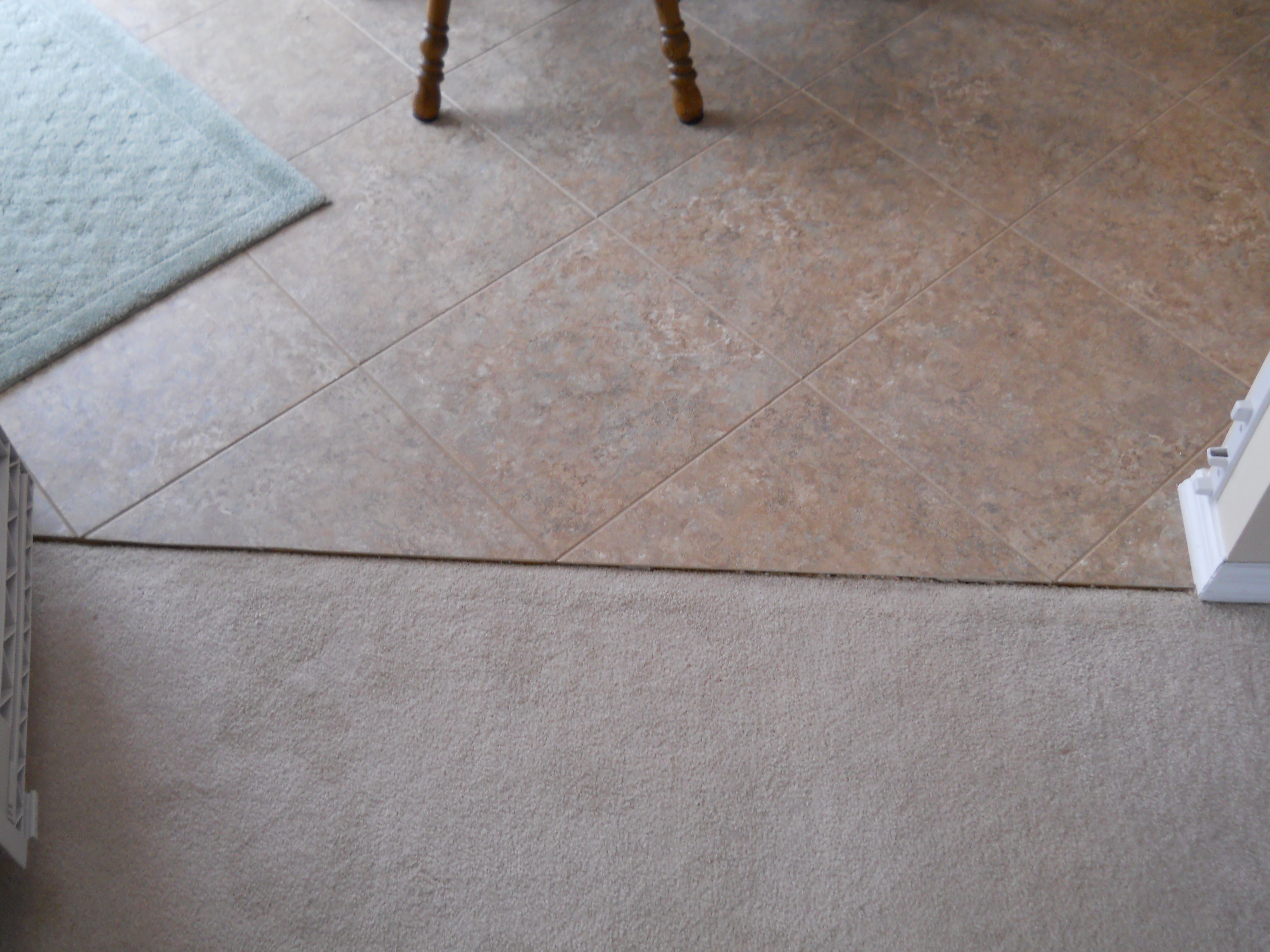 Carpet installation in hallway