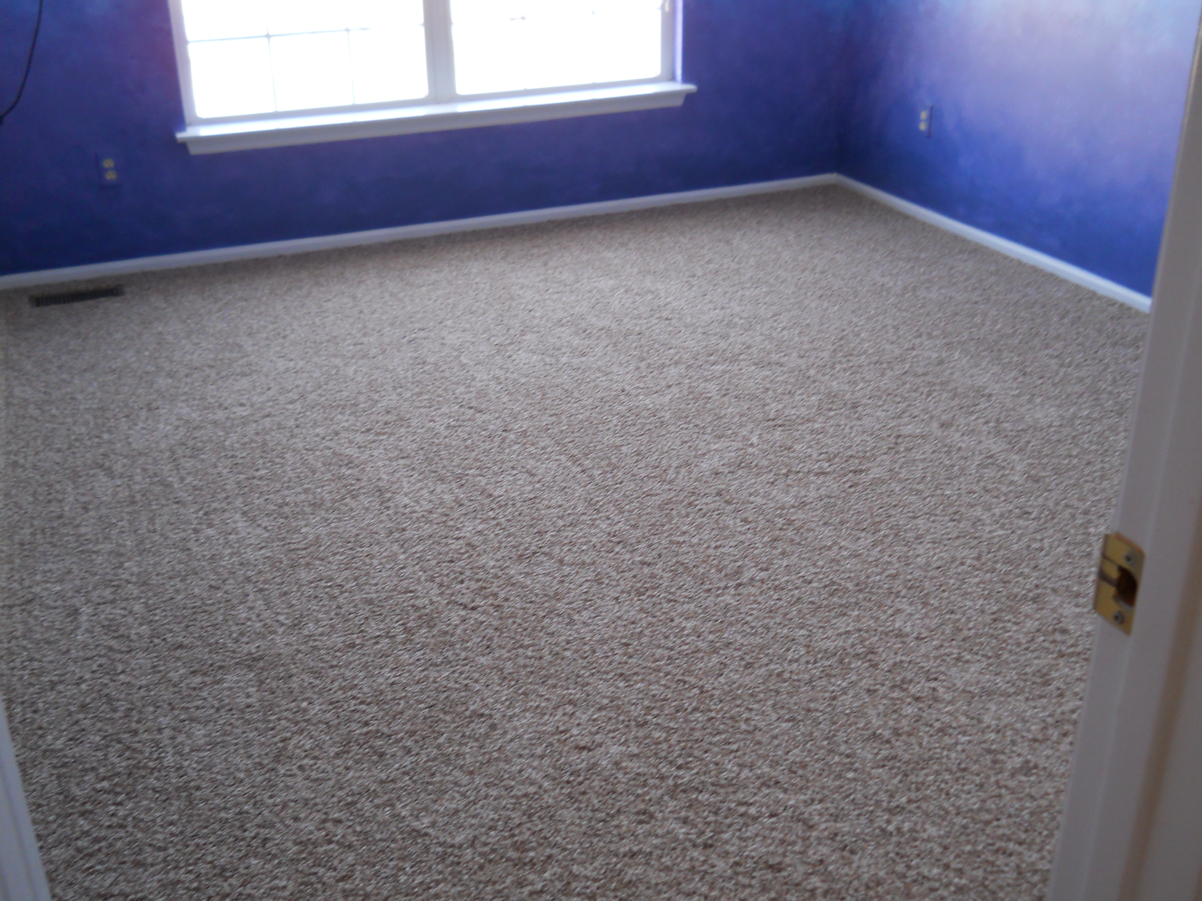 Plush bedroom carpet