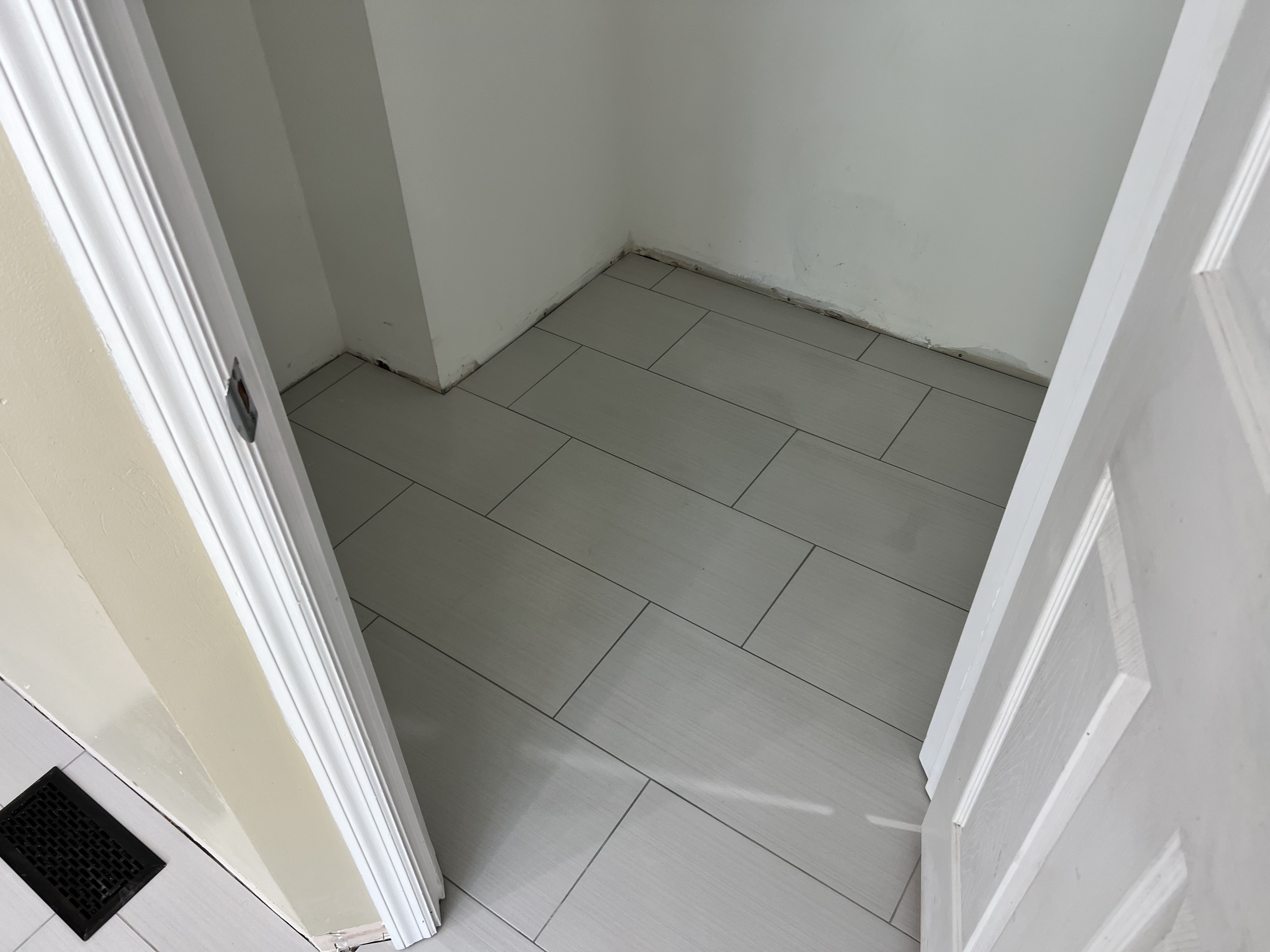 Tile flooring installation