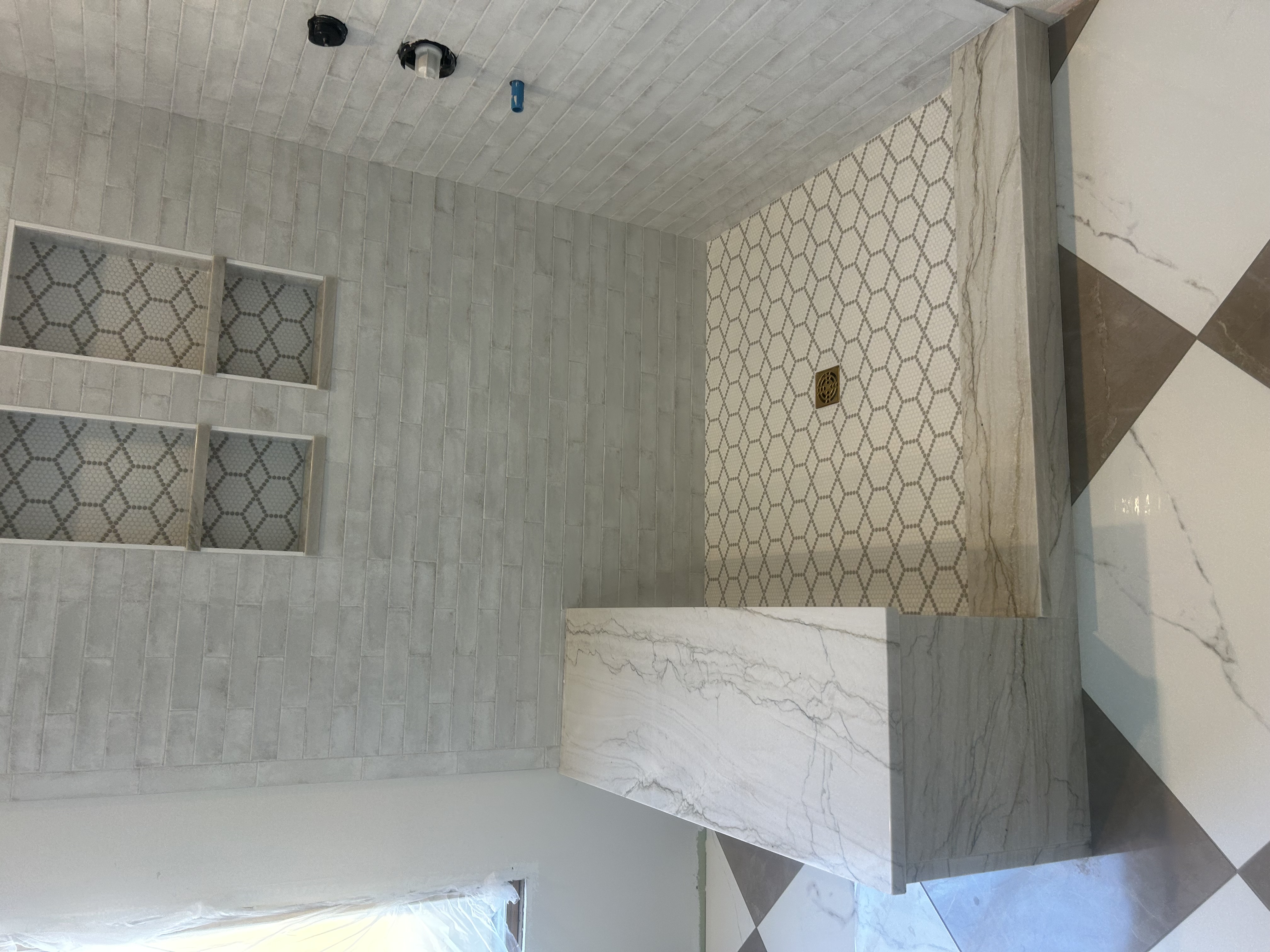 Tile flooring installation