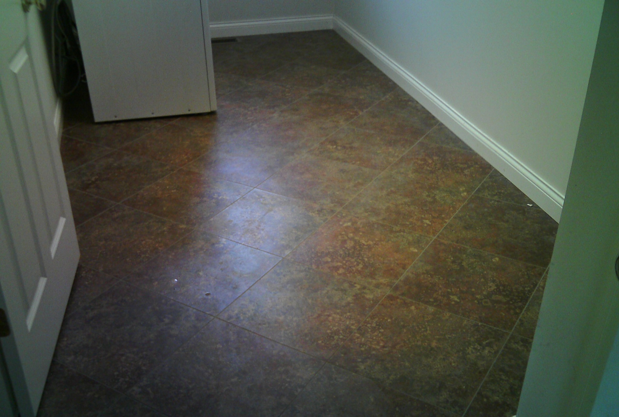 Gray Adura Magma luxury vinyl tile installation