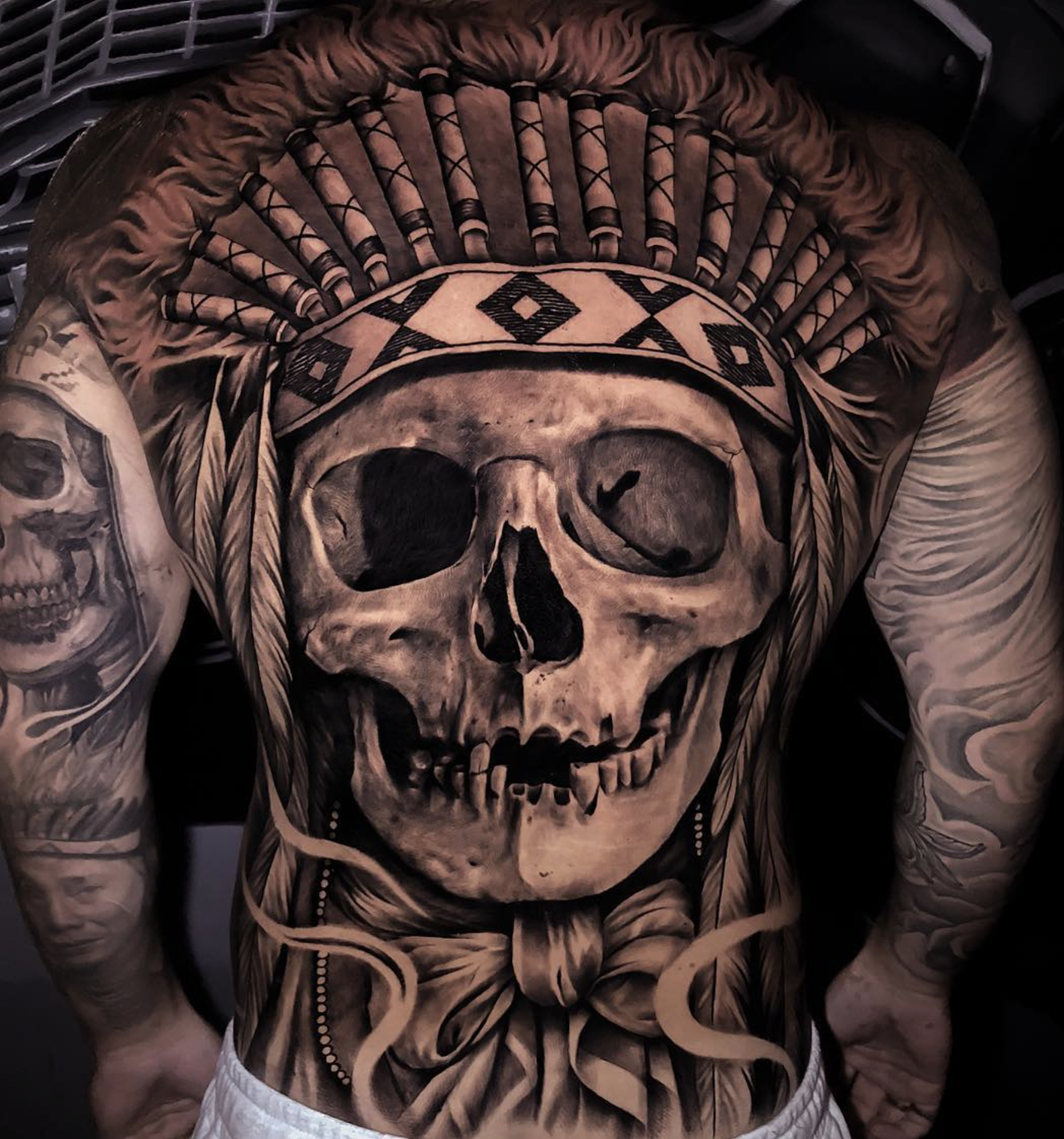 Detailed torso tattoo by a Love Gun artist