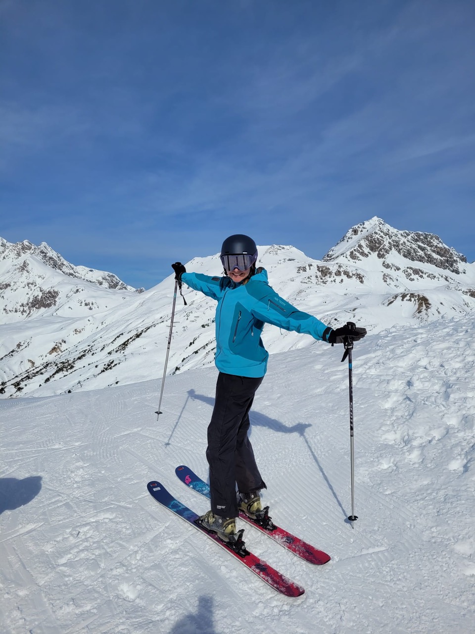 Doris Folkens, Registered Physical Therapist skiing