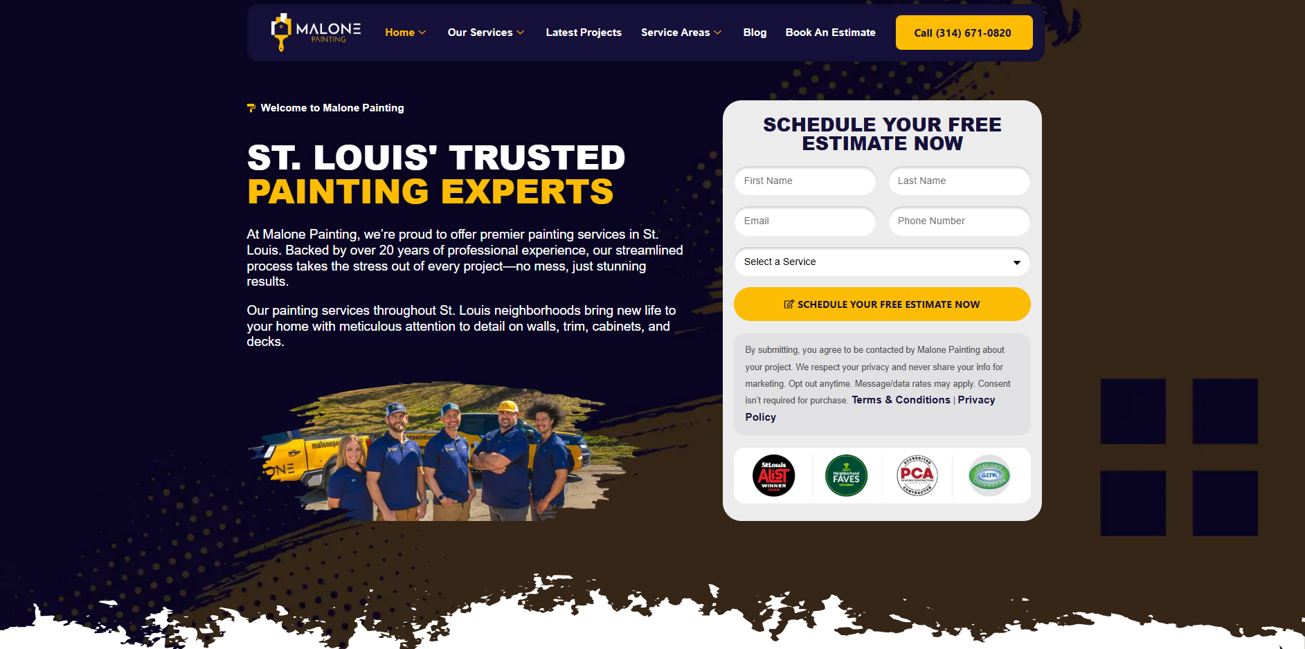 Malone Painting GHL Landing Page