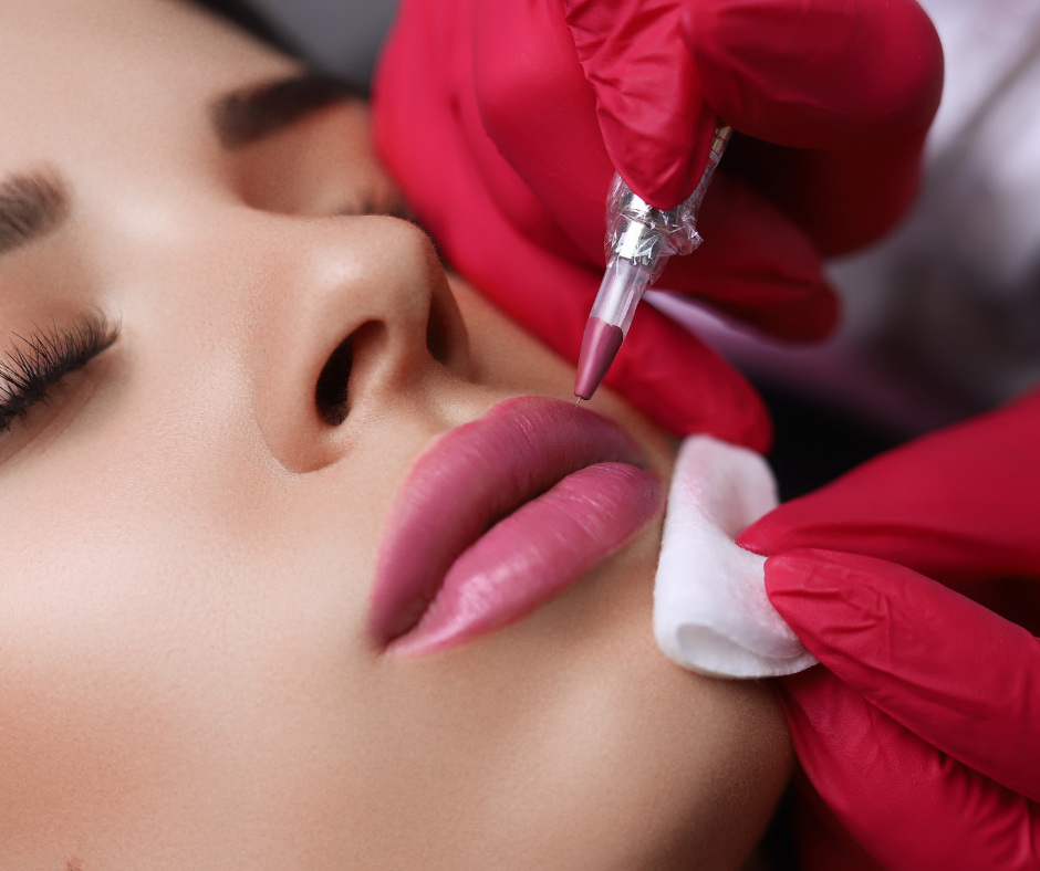 Permanent lip blush by Jeannine Unwin