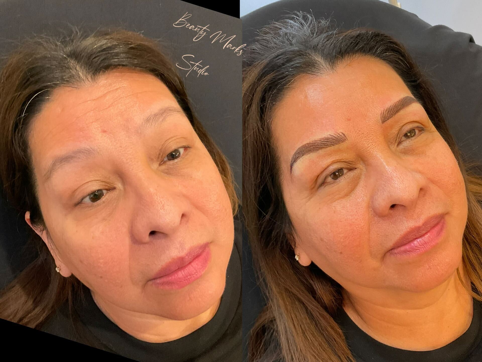Before and after brows - refined finish
