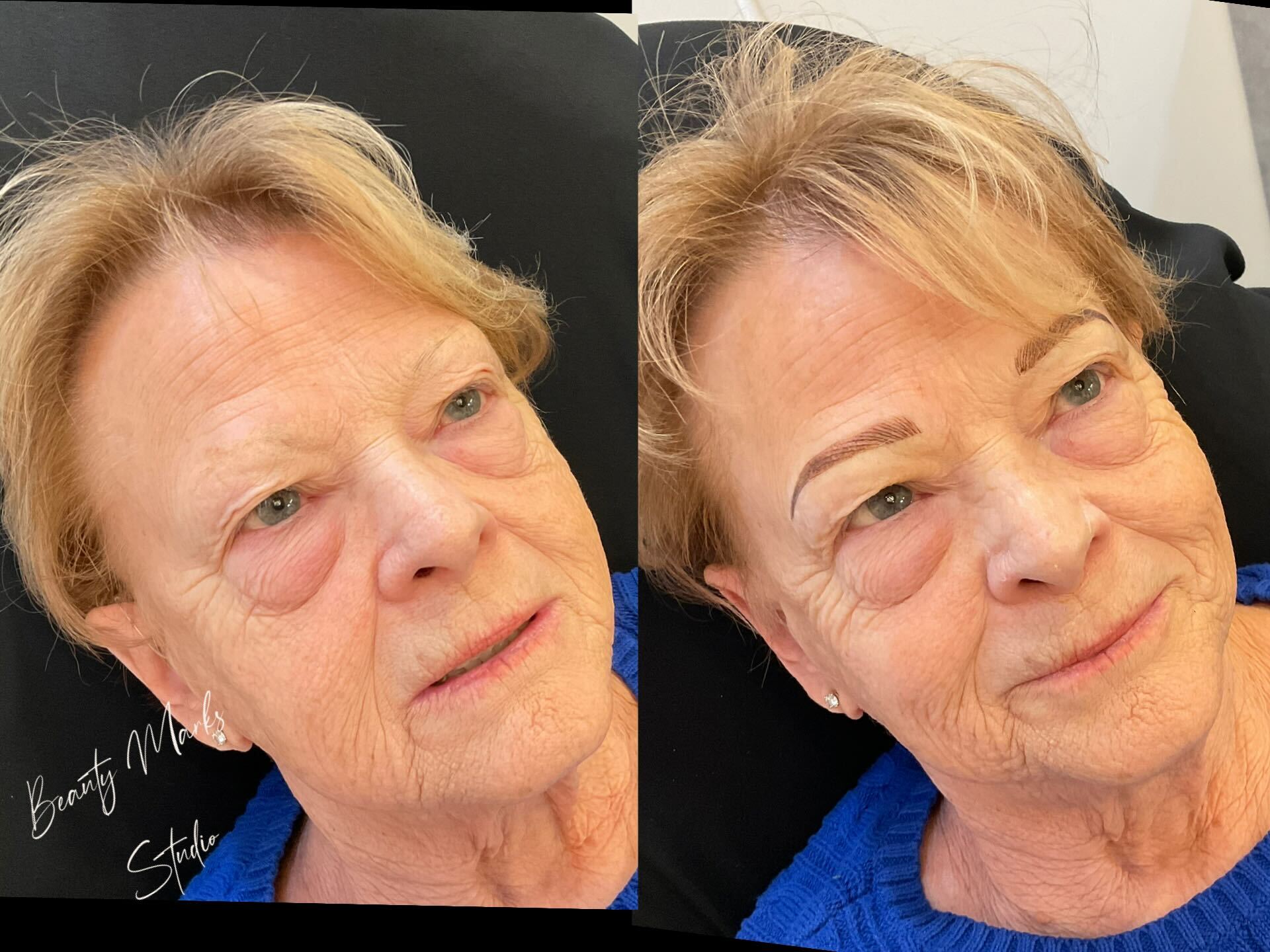 Before and after brows - soft definition