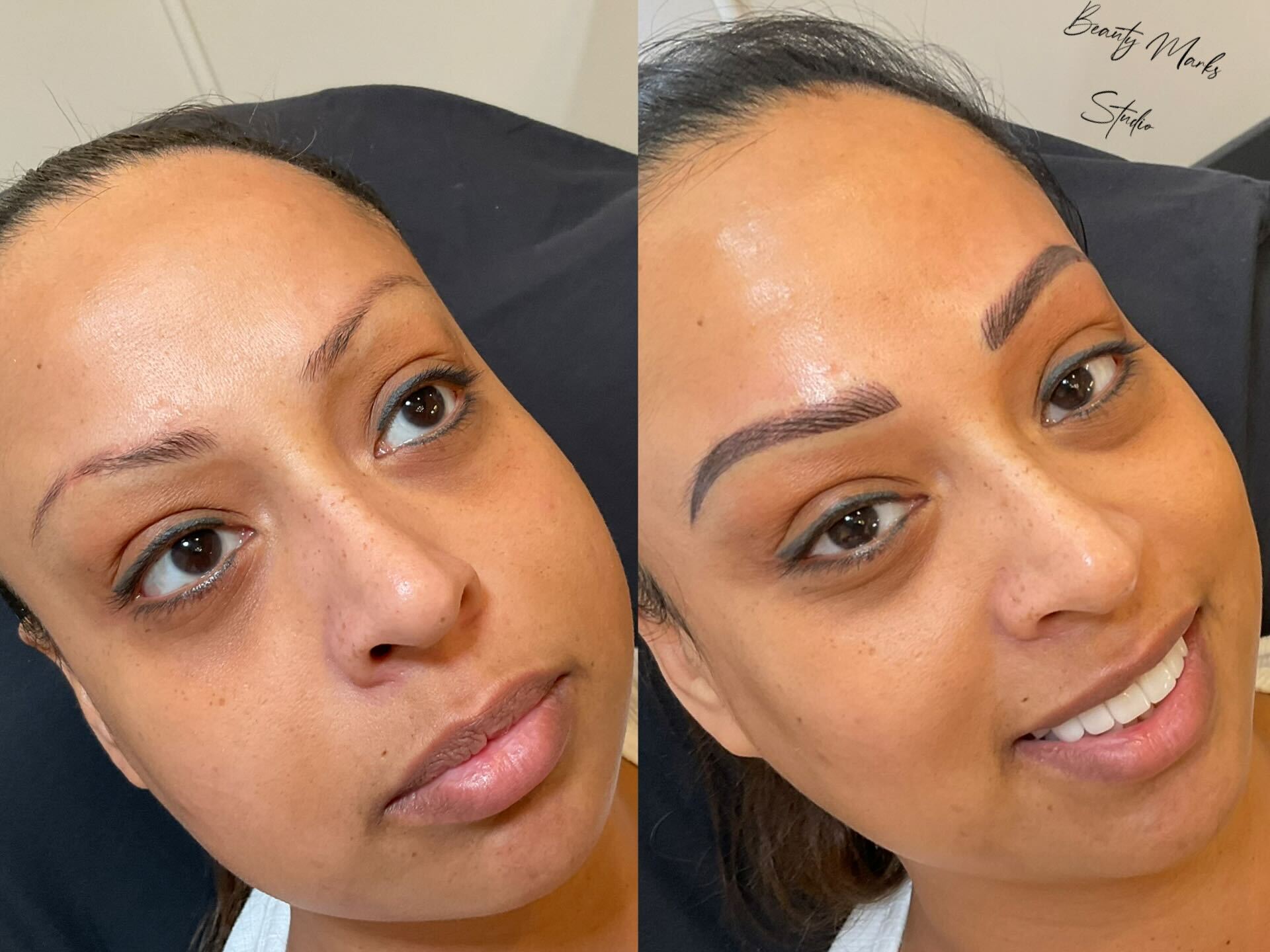 Before and after permanent brows by Jeannine Unwin