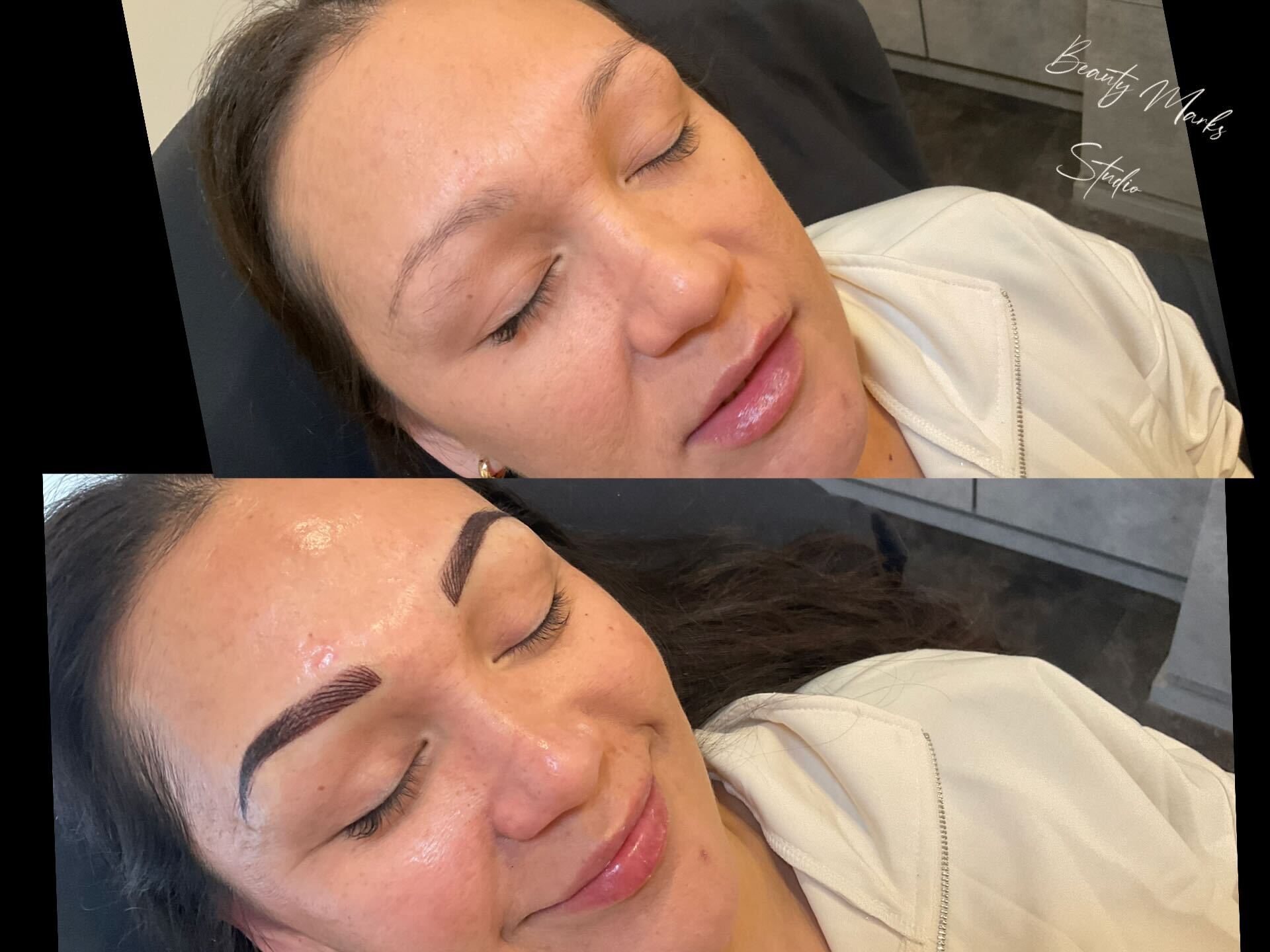 Before and after brows - natural result