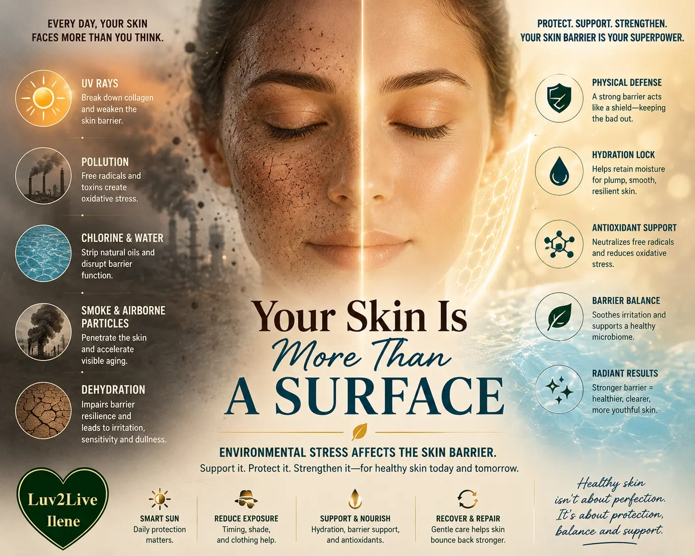 skin is affected by environment stressors pollution uv rays and more