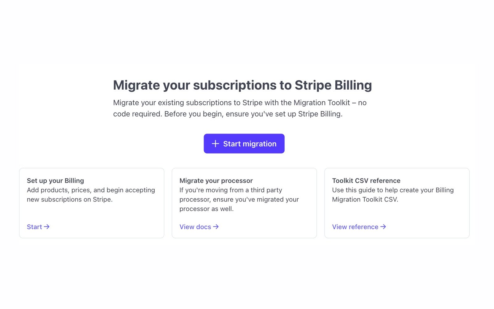 Stripe Billing subscription migration toolkit, no code required