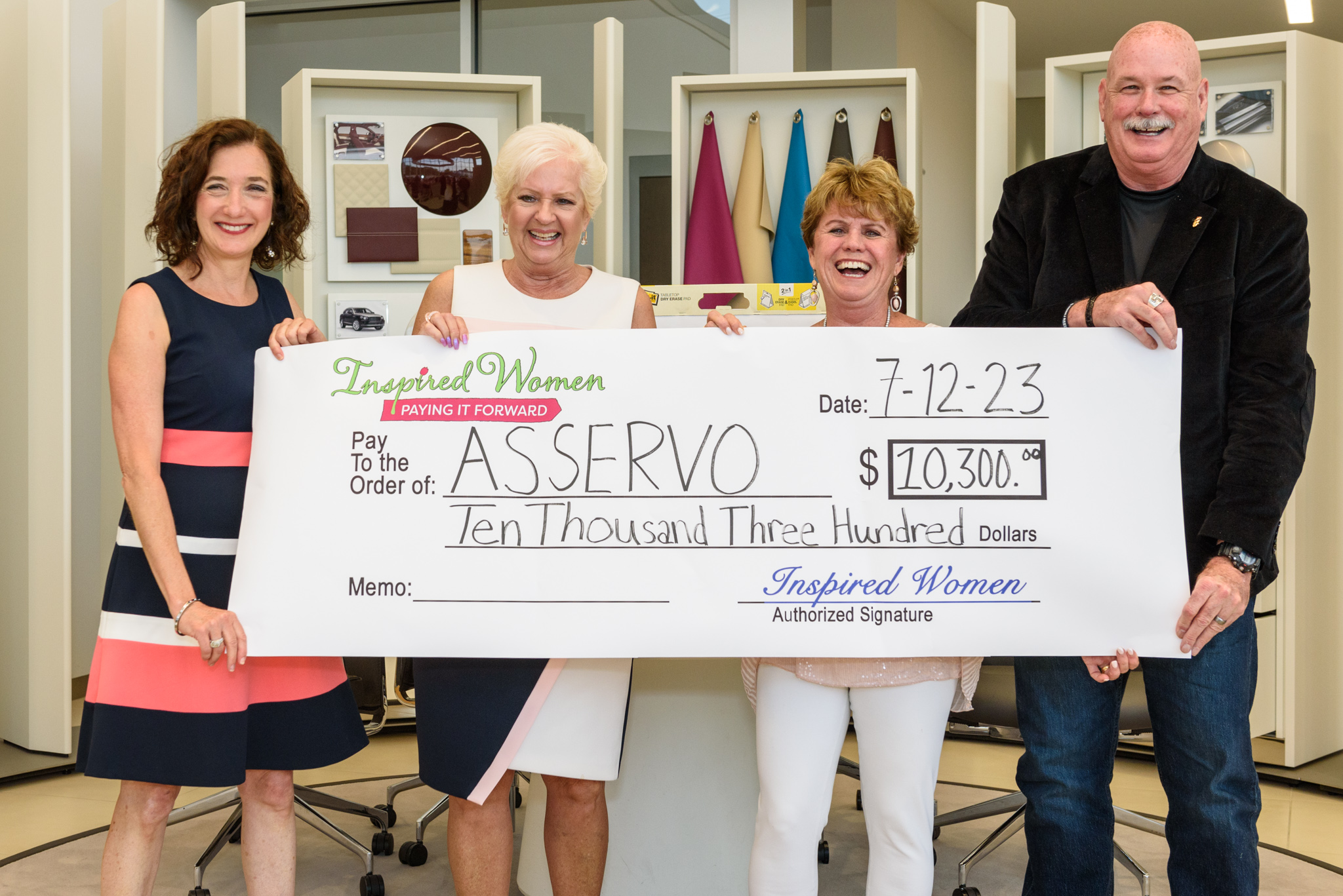 Inspired Women presenting a check to The Asservo Project in Pittsburgh