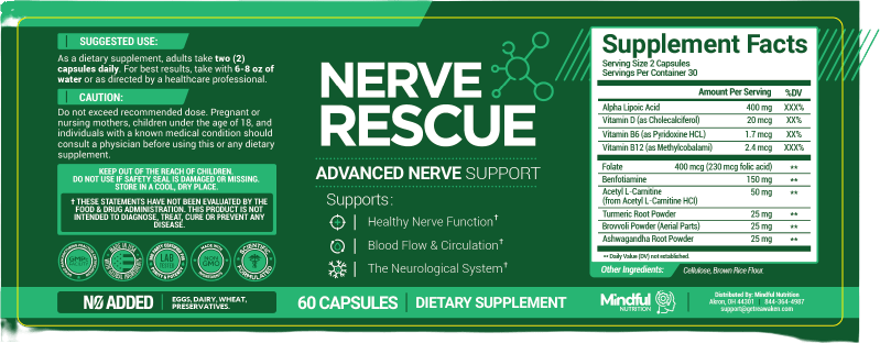 nerve rescue supplement facts
