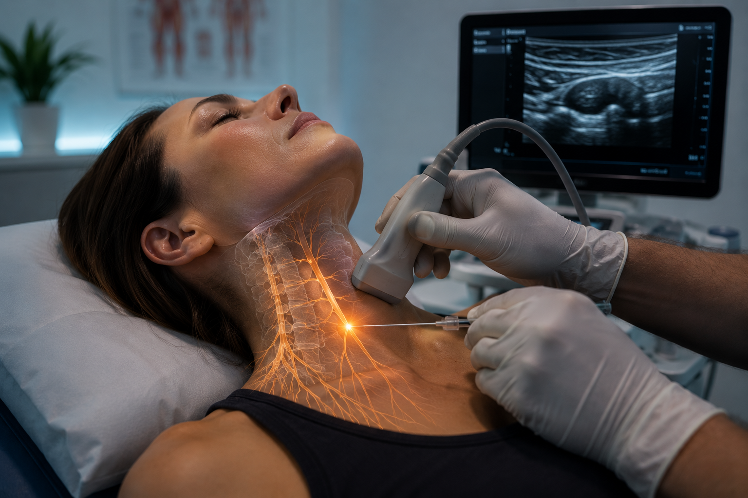 Ultrasound guided SGB procedure