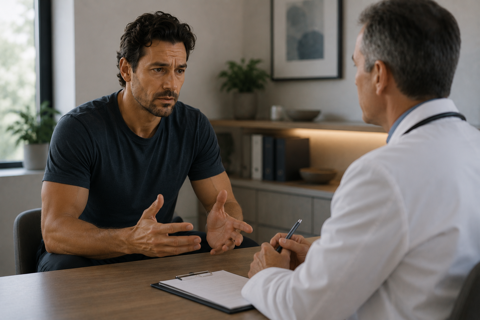 Patient discussing sexual wellness and hormone concerns with provider