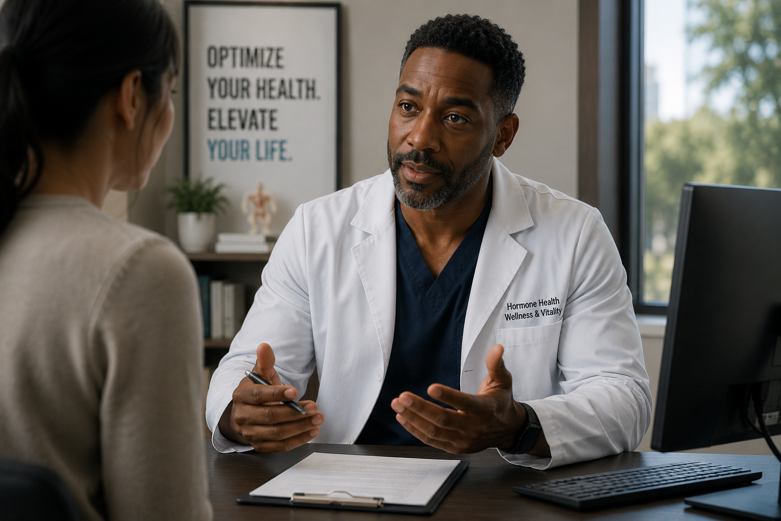 Patient discussing brain fog and mental clarity with provider