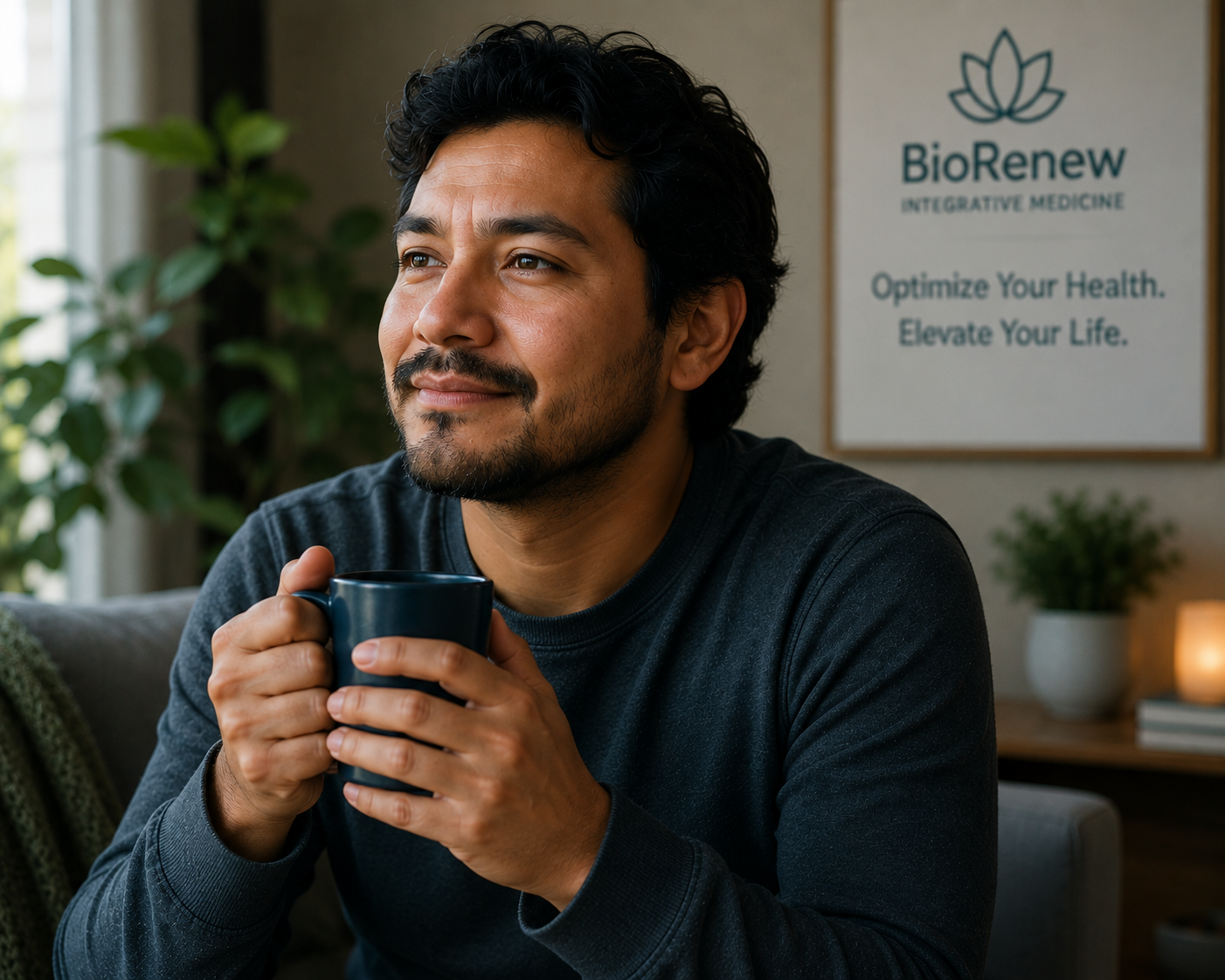Patient feeling hopeful balanced and renewed