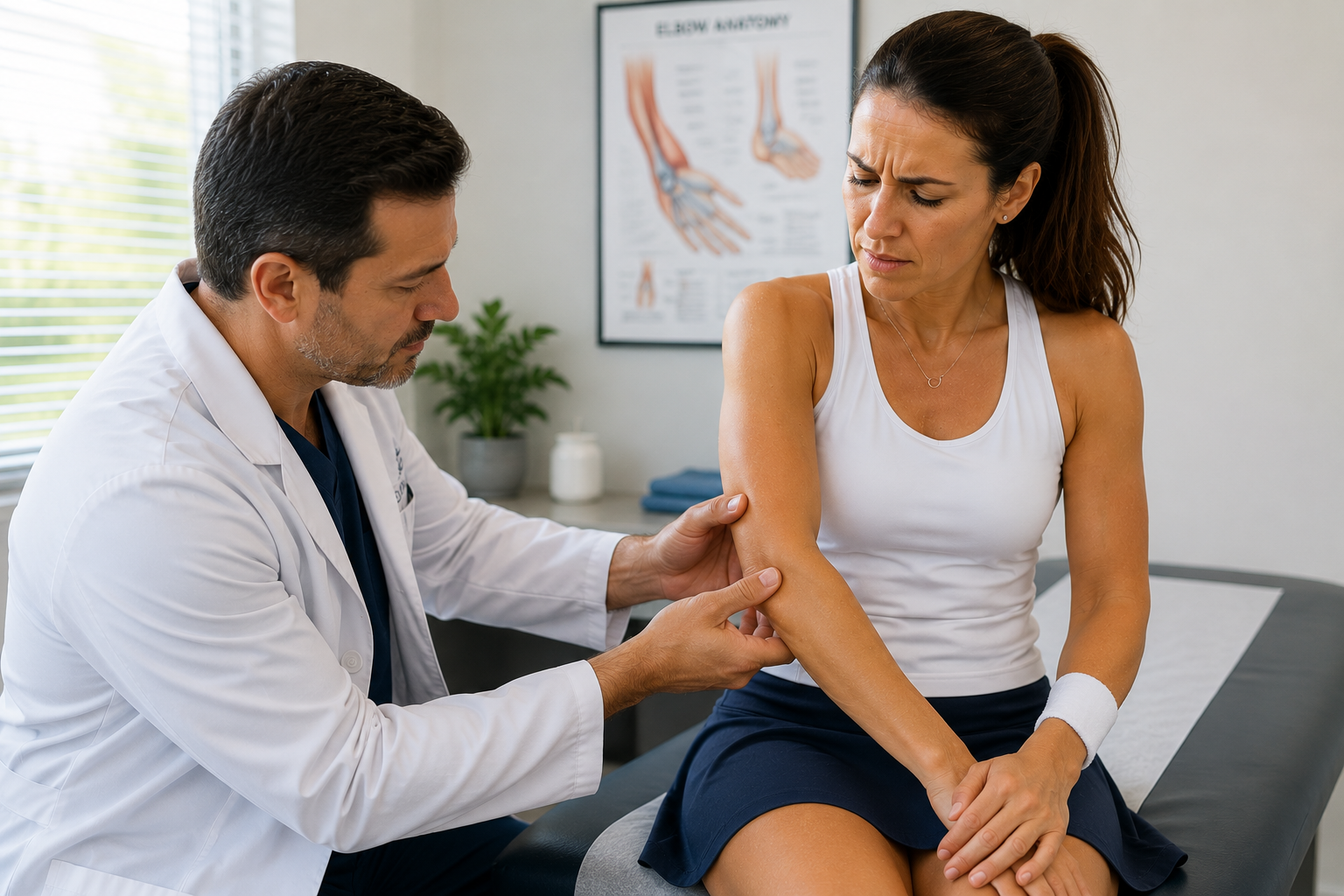 Provider evaluating joint pain and mobility concerns