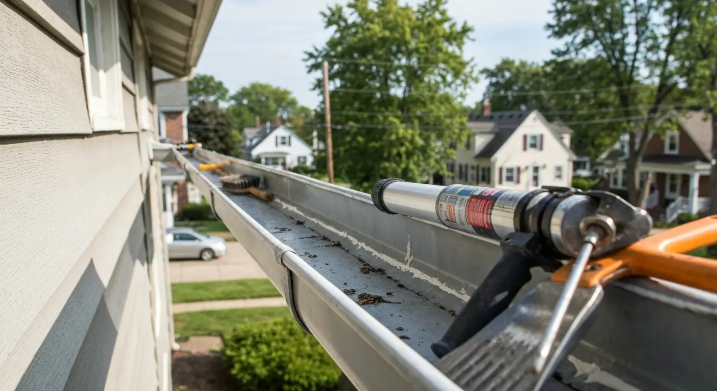 Gutter repair work