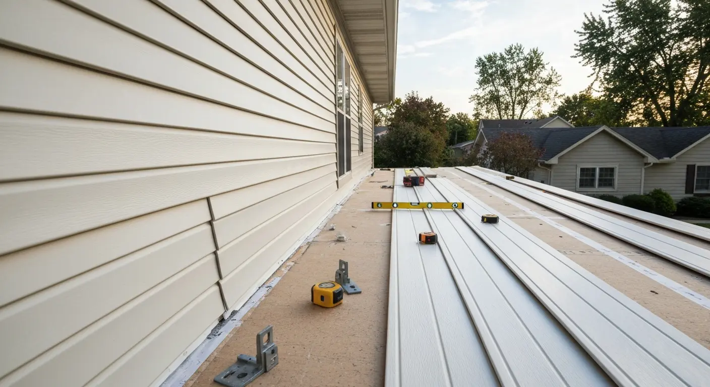 Siding installation project