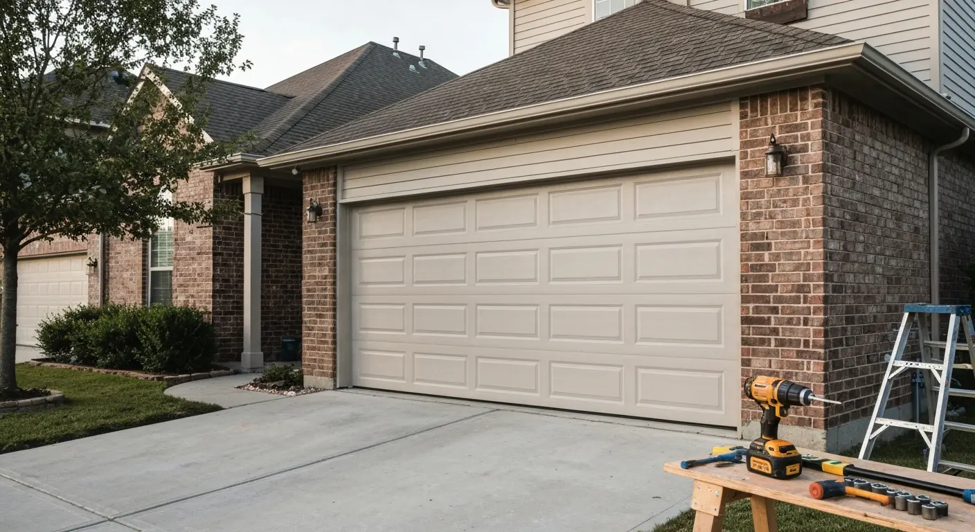 New garage door installation