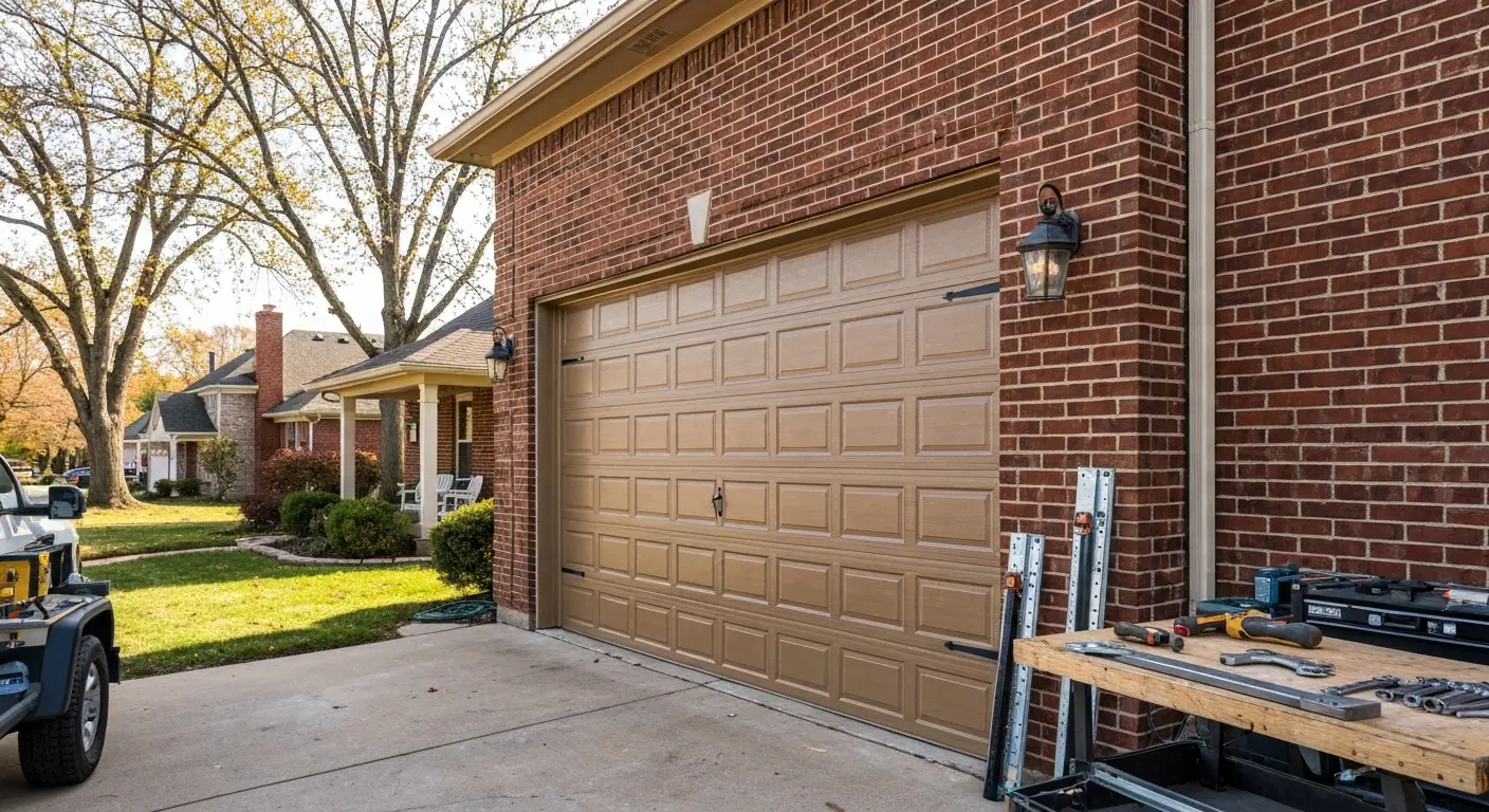 Garage door repair work