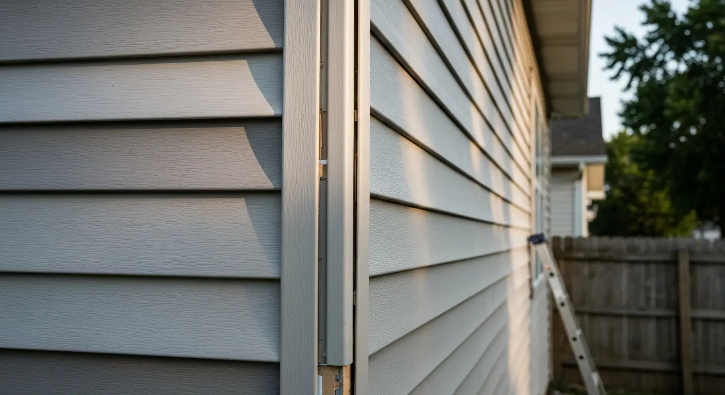 Vinyl siding installation on residential property