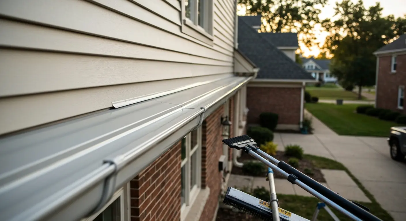Gutter installation on Tipton property