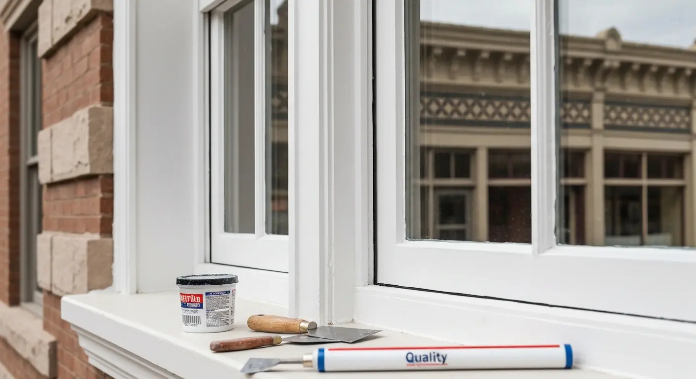 Window repair and resealing work