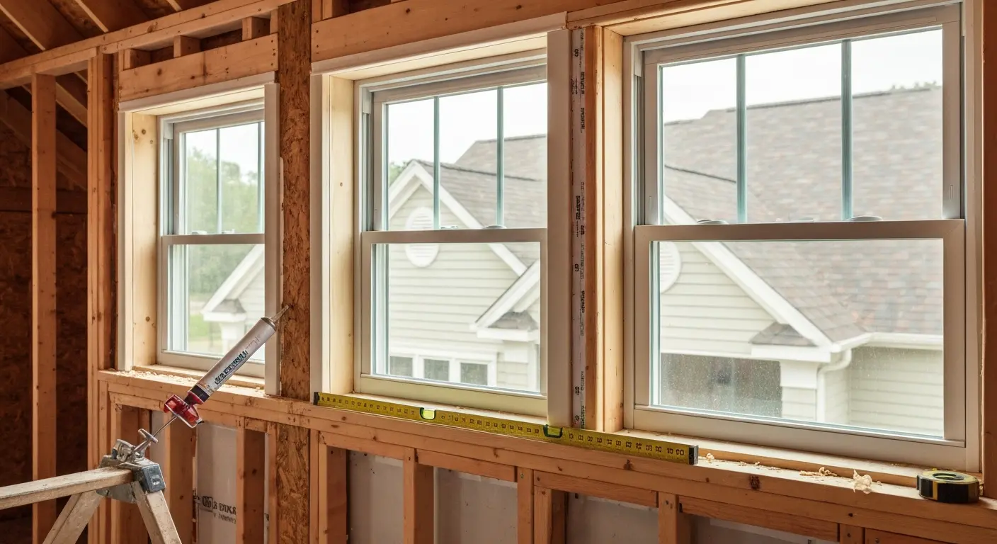 New construction windows in framed opening