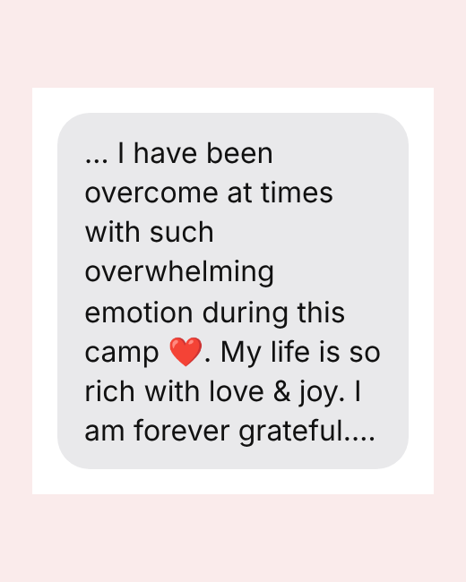… I have been overcome at times with such overwhelming emotion during this camp ❤️. My life is so rich with love & joy. I am forever grateful.…