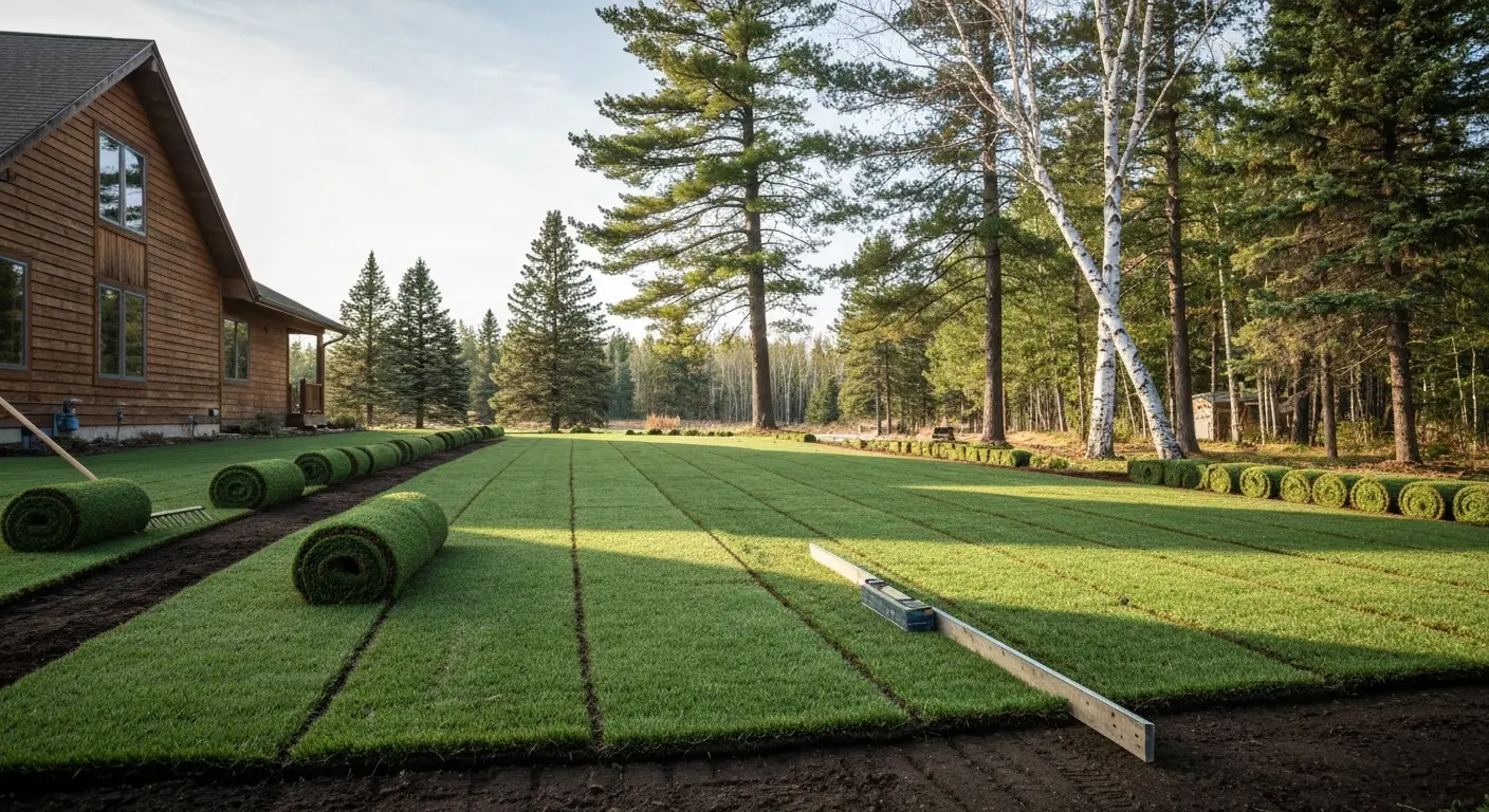 Lawn installation and grading