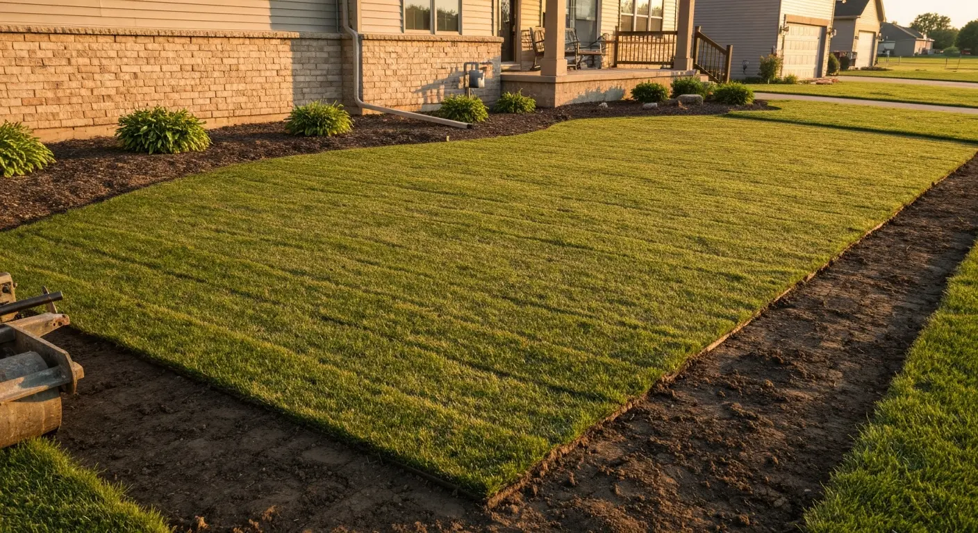New lawn and grading work