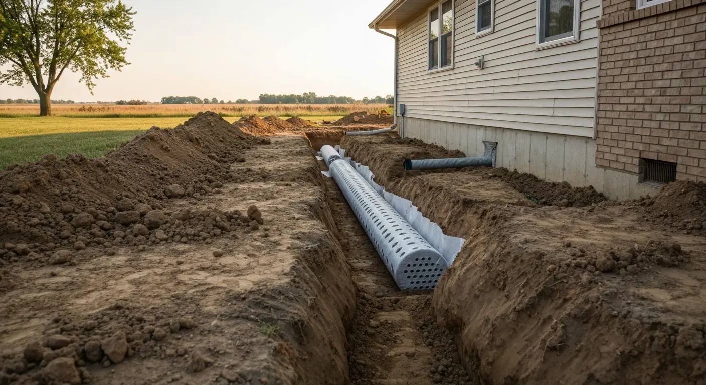 Drain tile installation