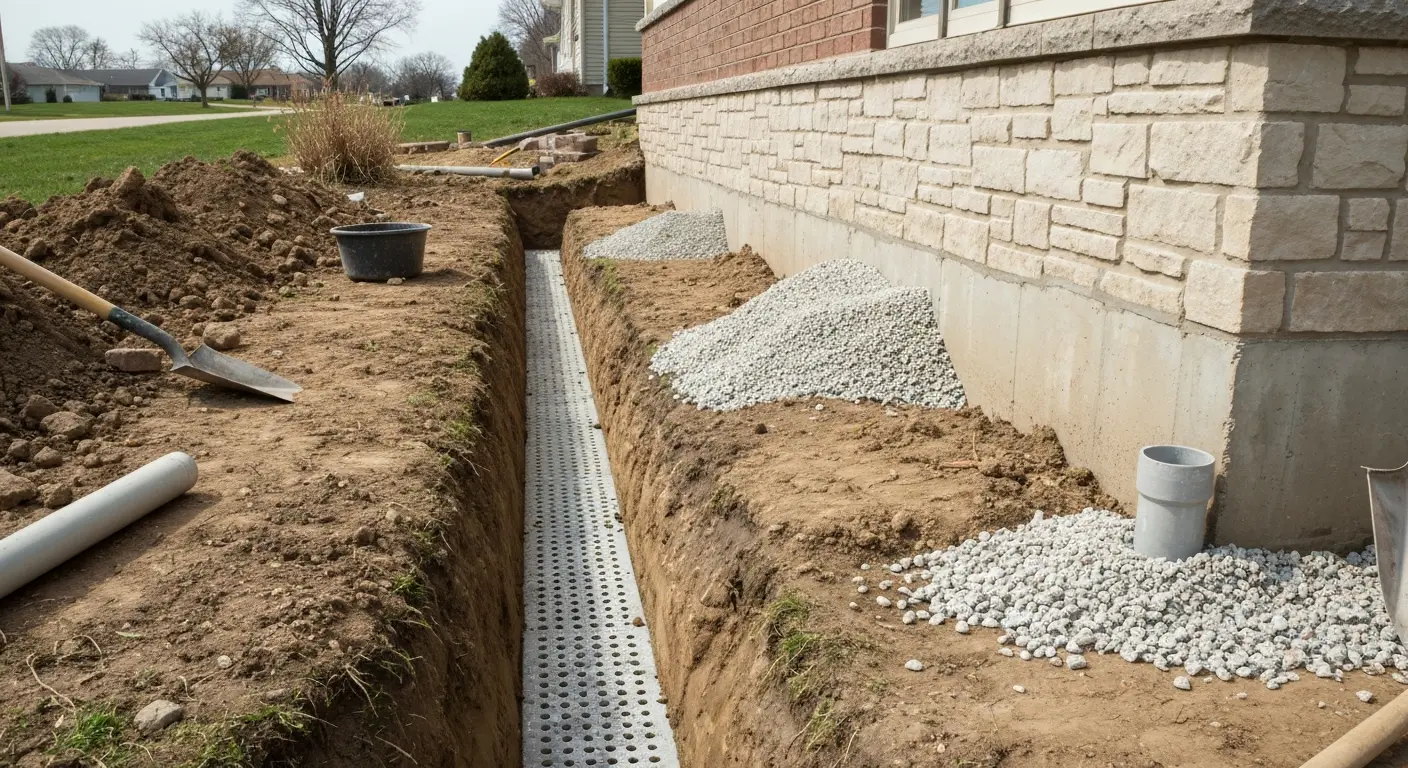 Drain tile installation