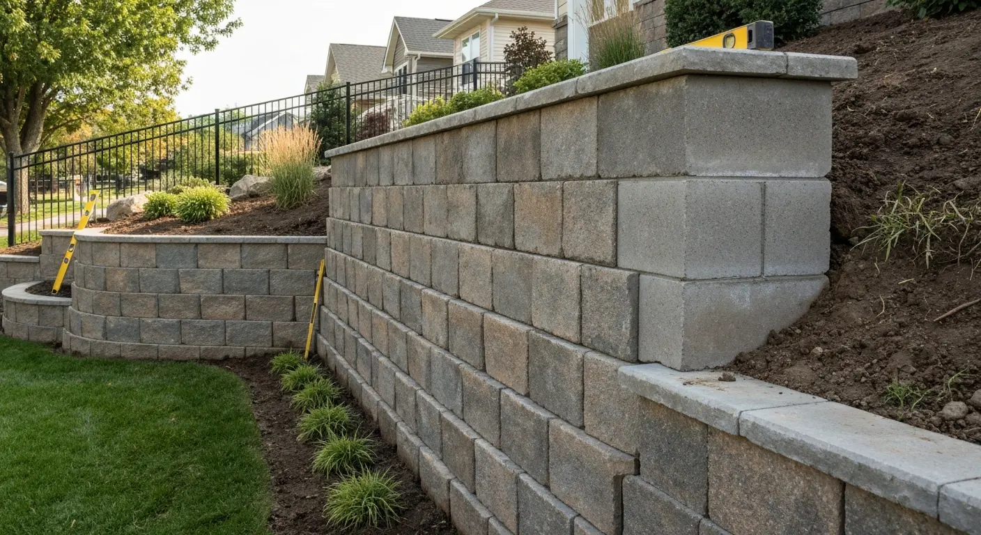 Concrete retaining wall