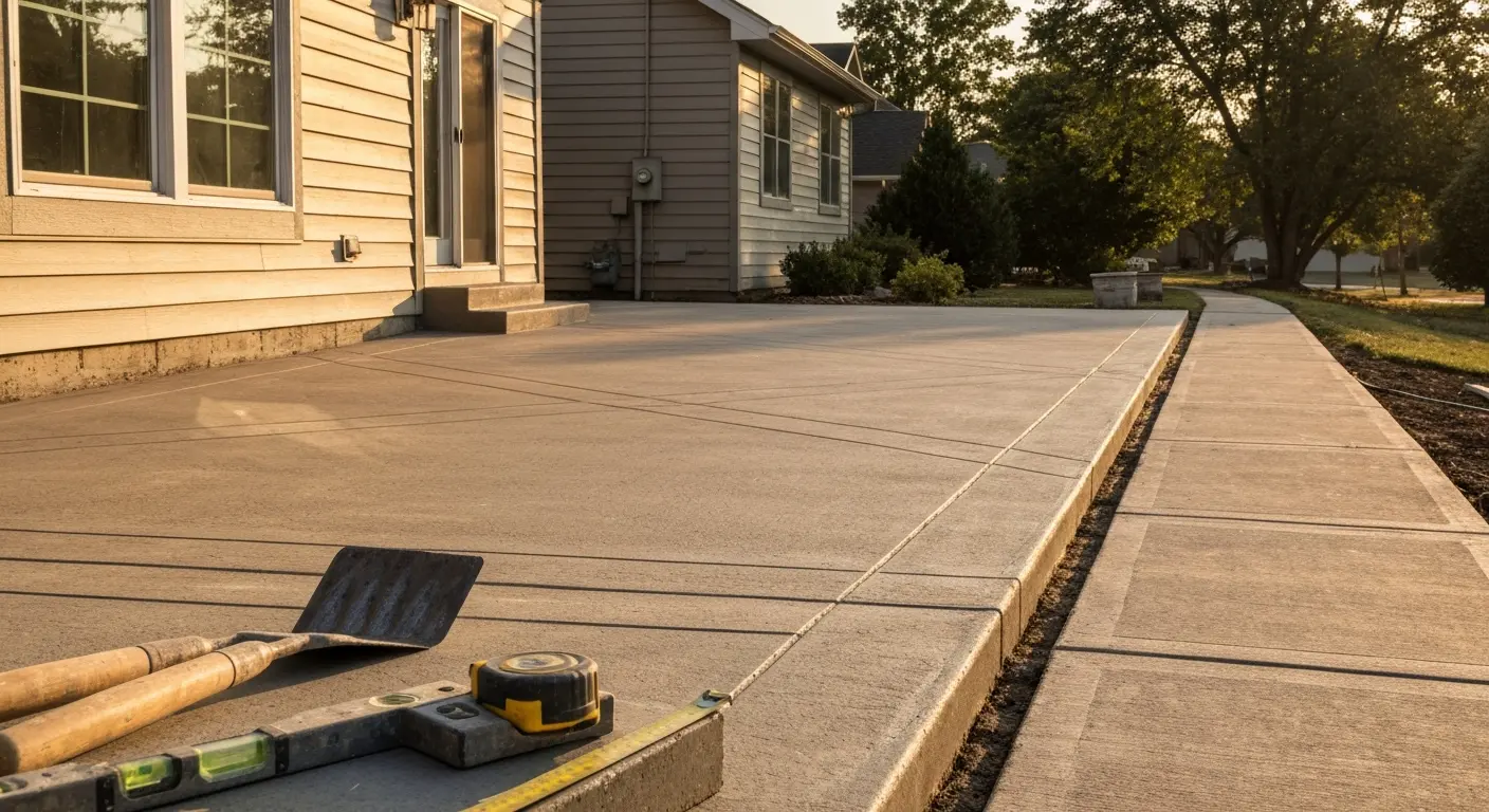 Patio and sidewalk installation