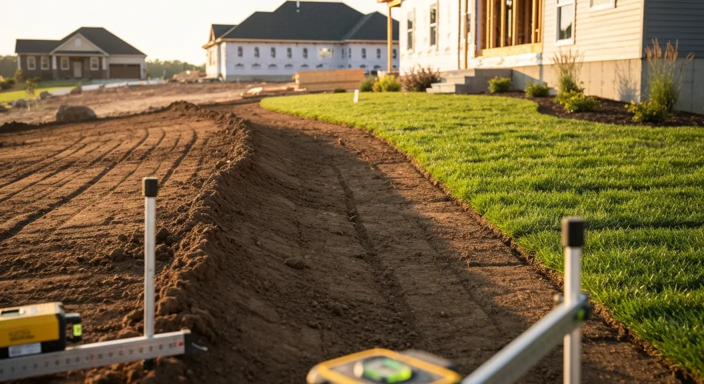 Lawn installation and grading