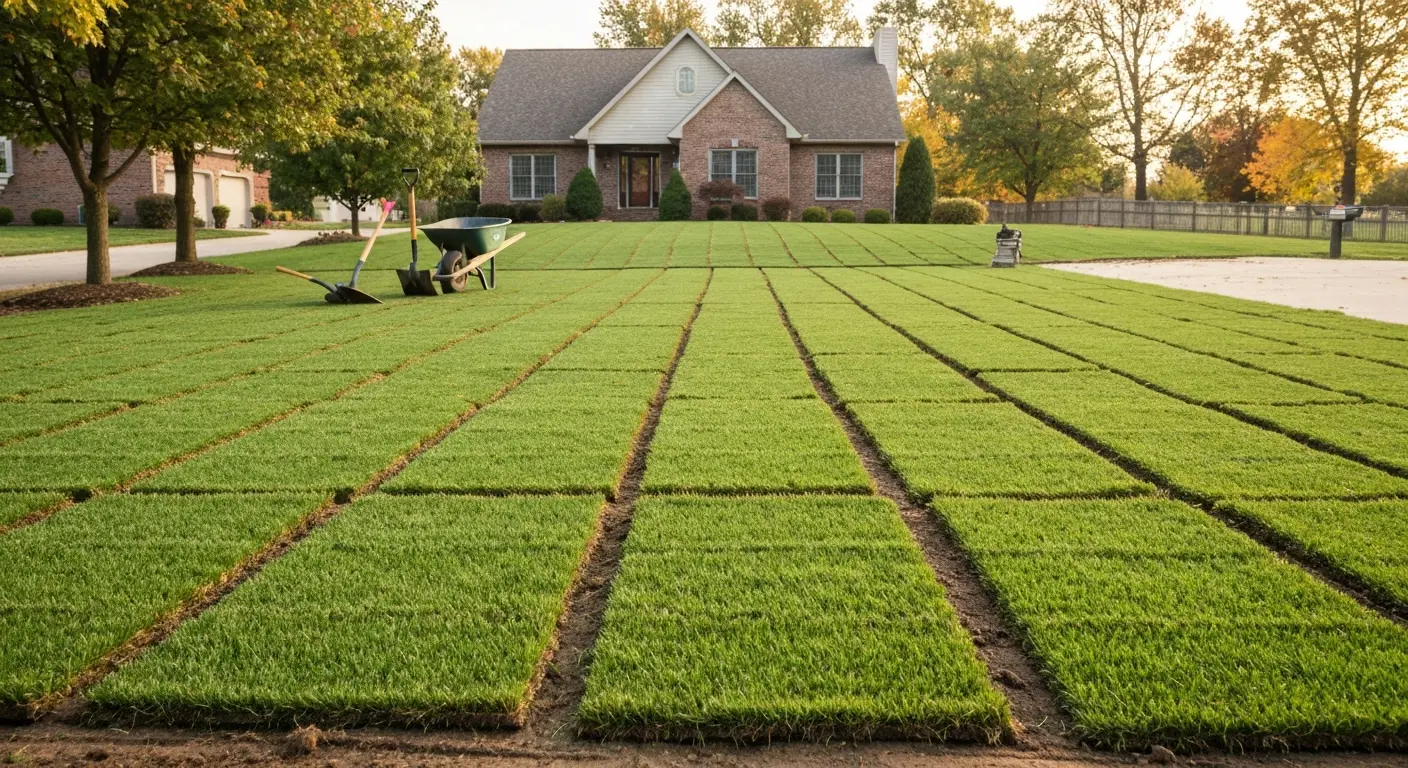 New lawn installation