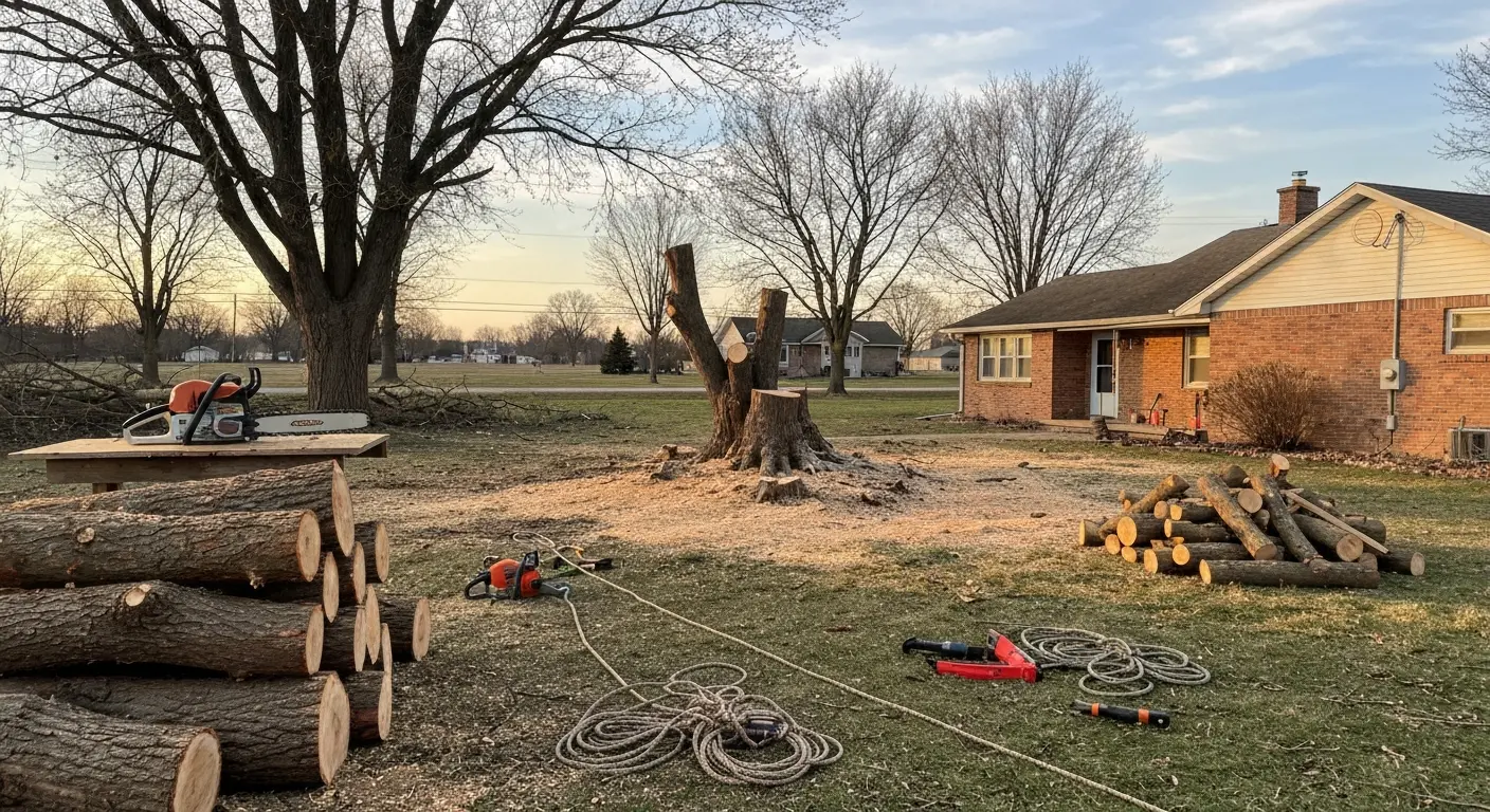 Storm damage tree removal