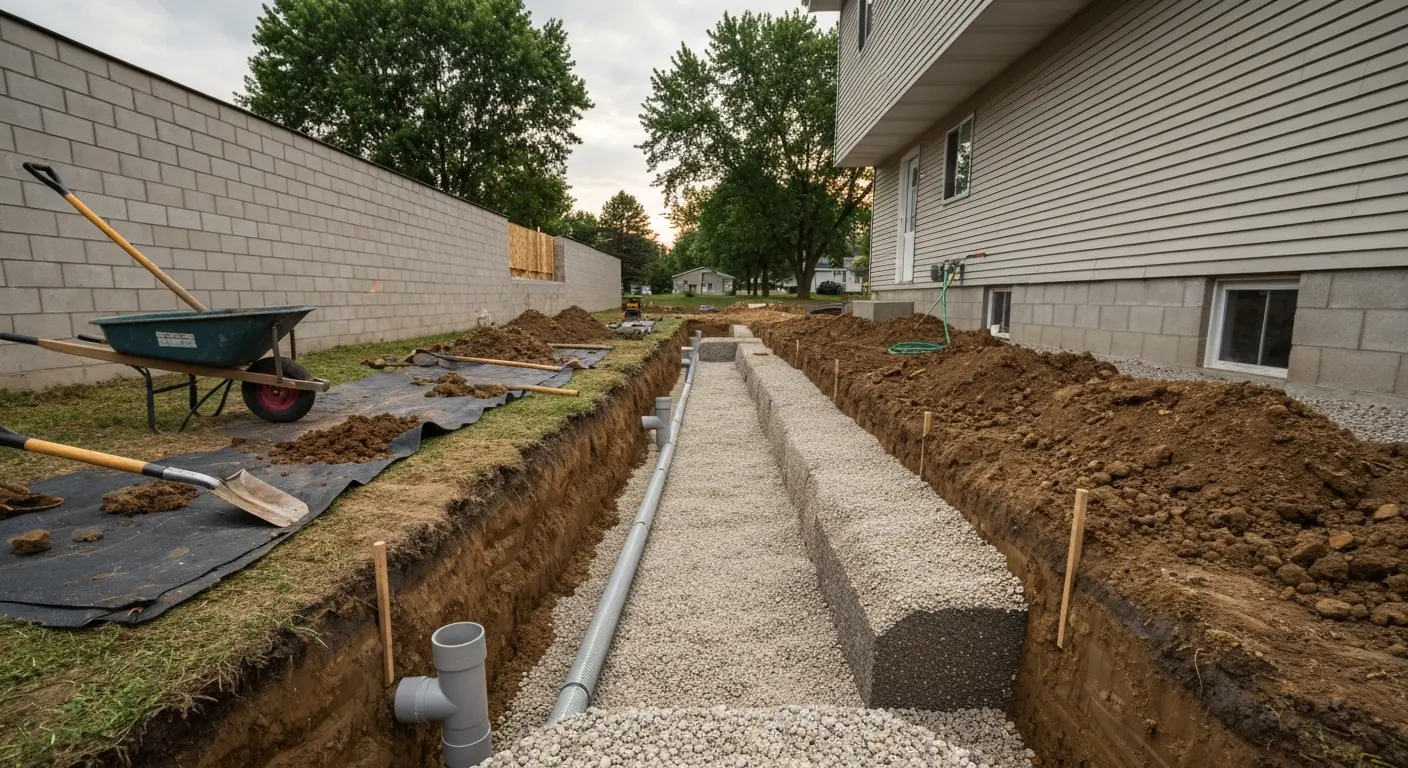 Drain tile repair project