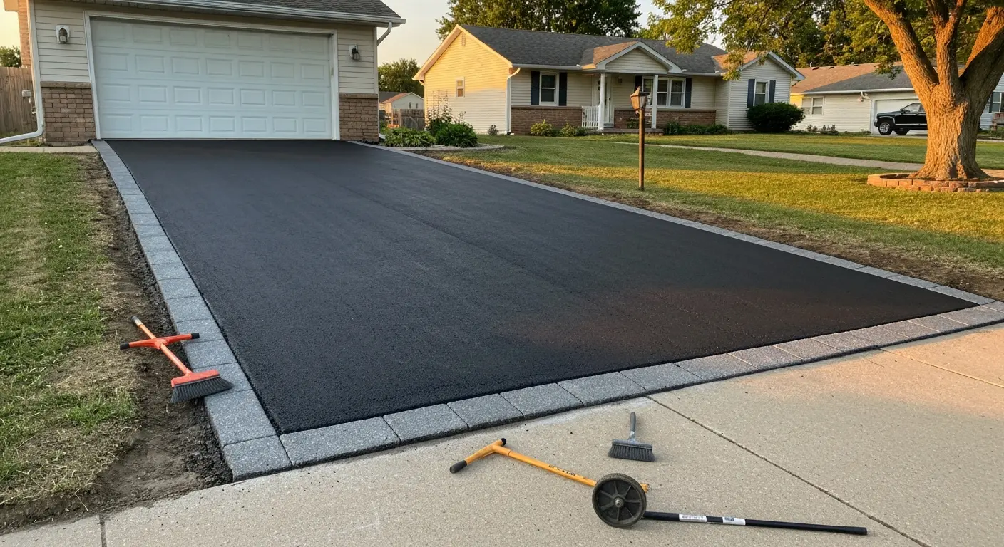 Residential driveway installation