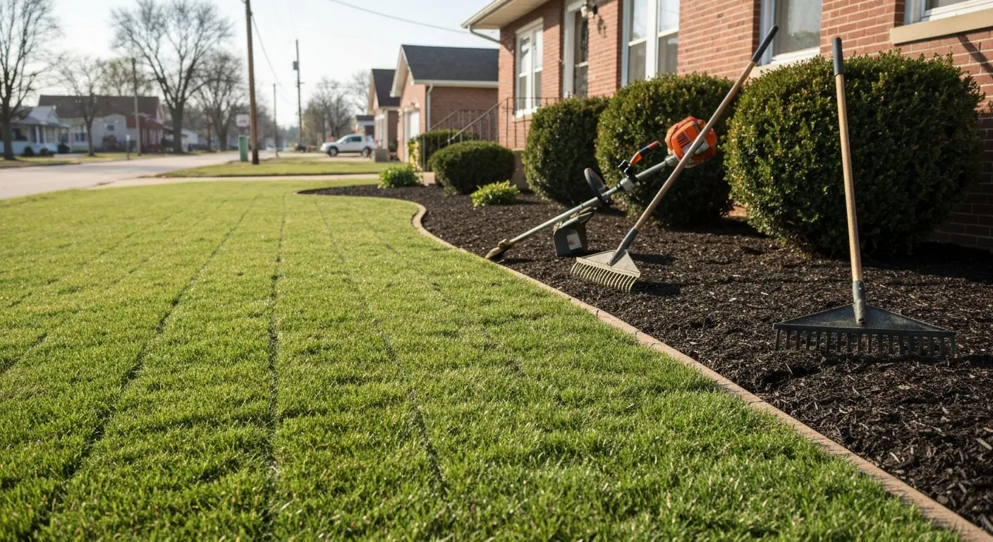 Regular lawn maintenance and care